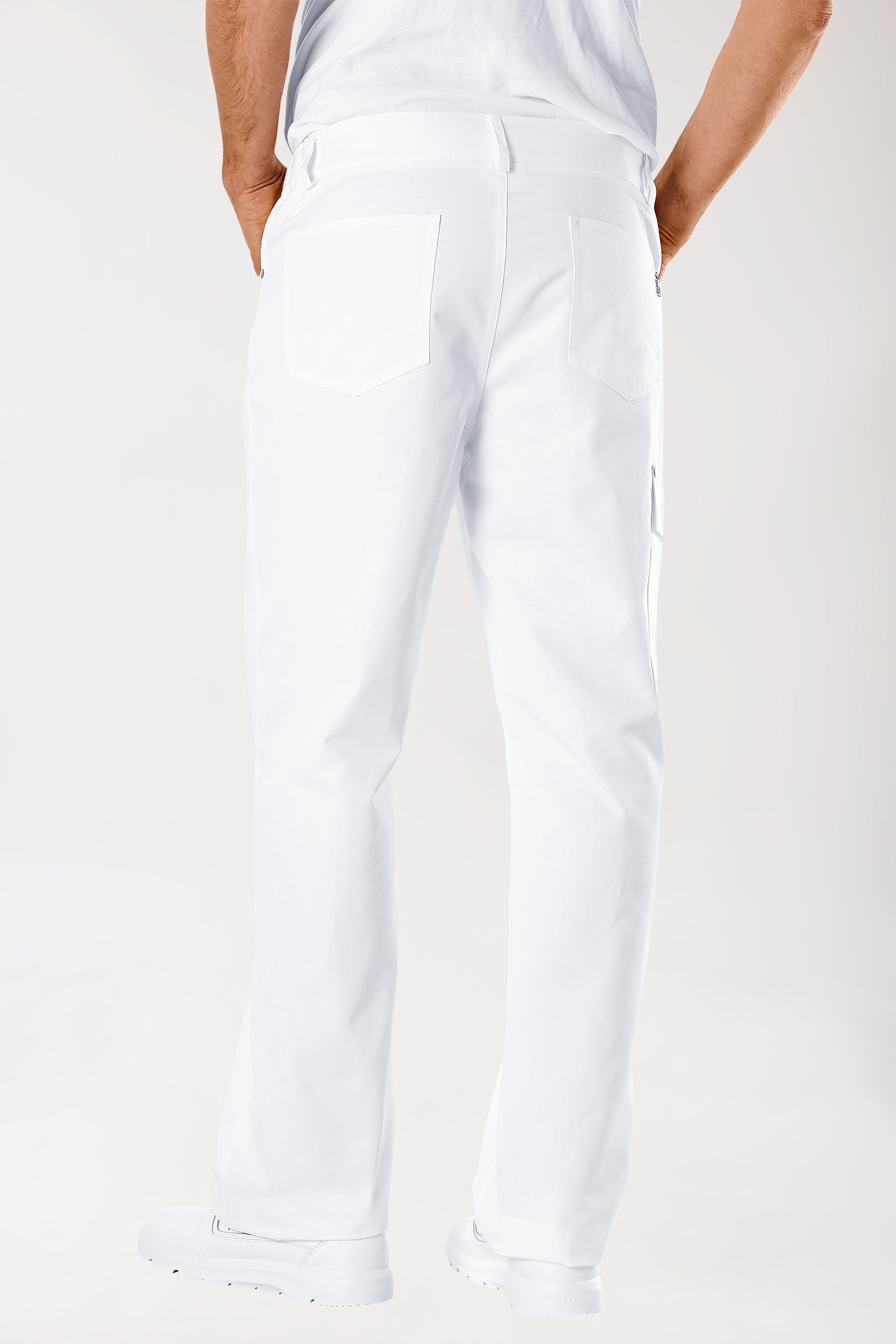 JUST STRONG Hose Unisex - Teilgummibund weiß