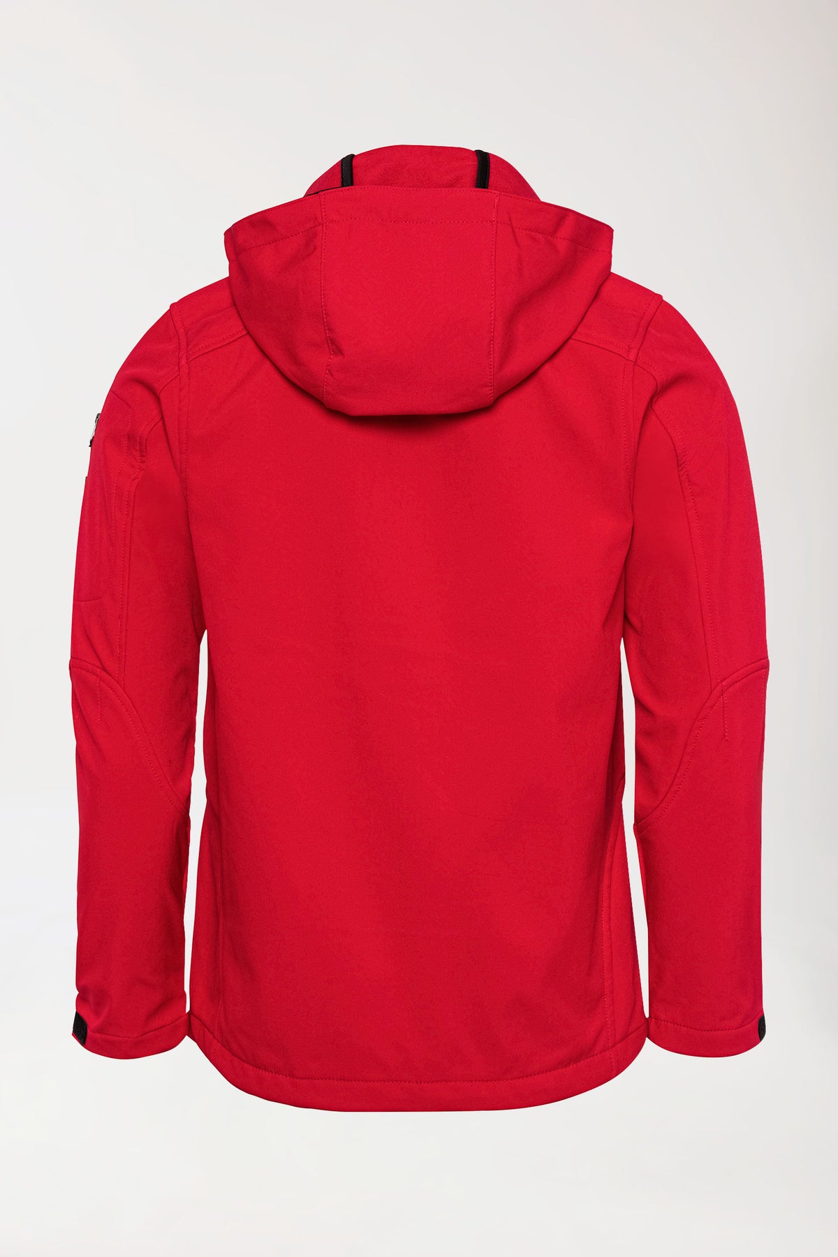 Softshell Jacken Unisex - mit Kapuze rot, Rückansicht