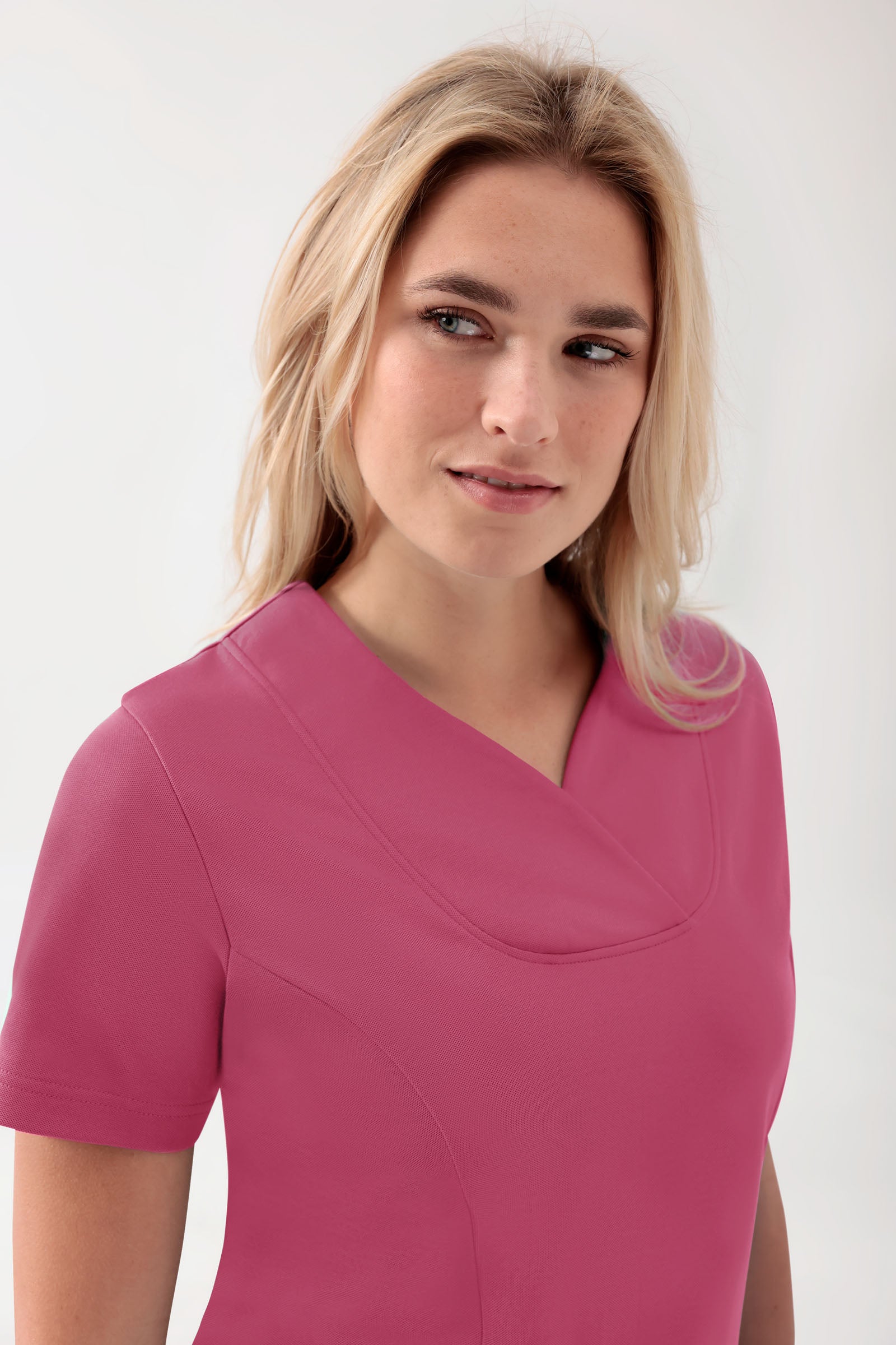 COMFY FLEX Stretch Schlupfkasack Damen - Herzausschnitt rosenholz
