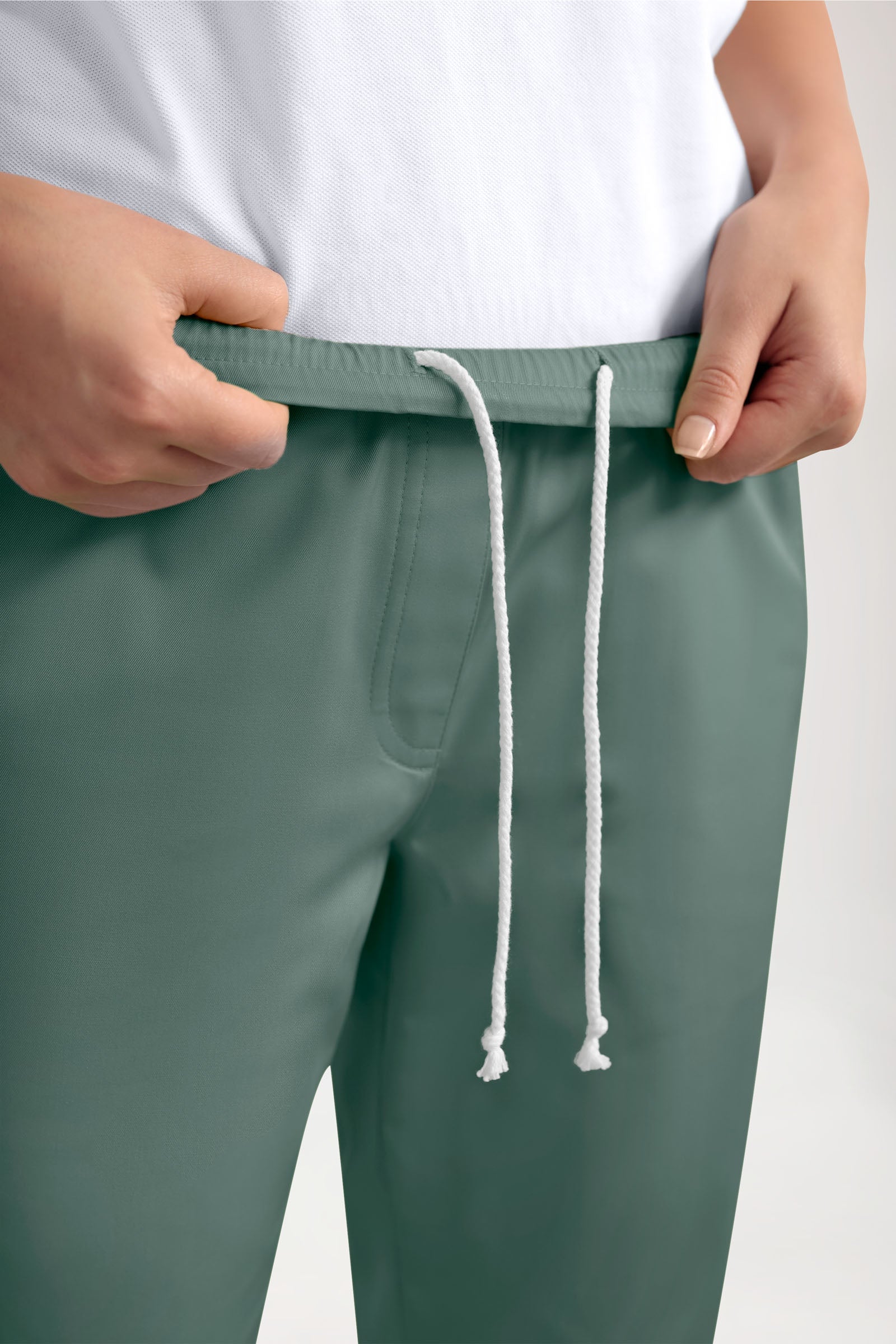 GREEN Stretch Hose Damen - Jogpants Style dunkelgrün