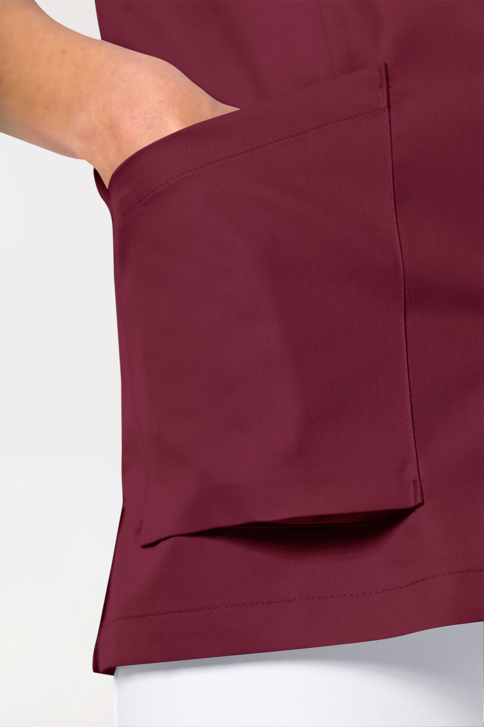 CORE Kasack Damen - durchgeknöpft bordeaux