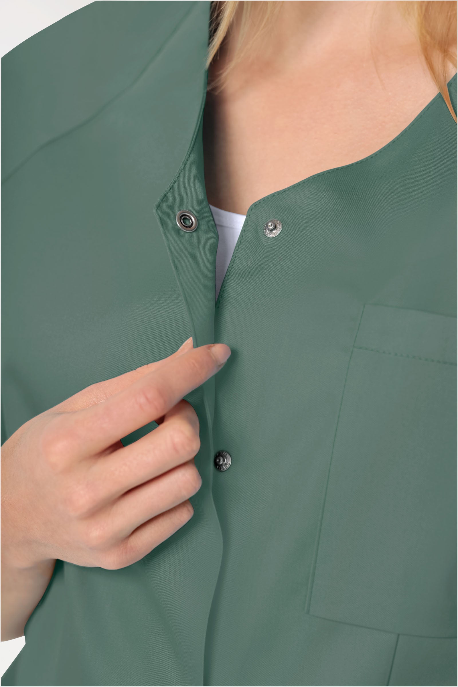 CORE Kasack Damen - durchgeknöpft dunkelgrün