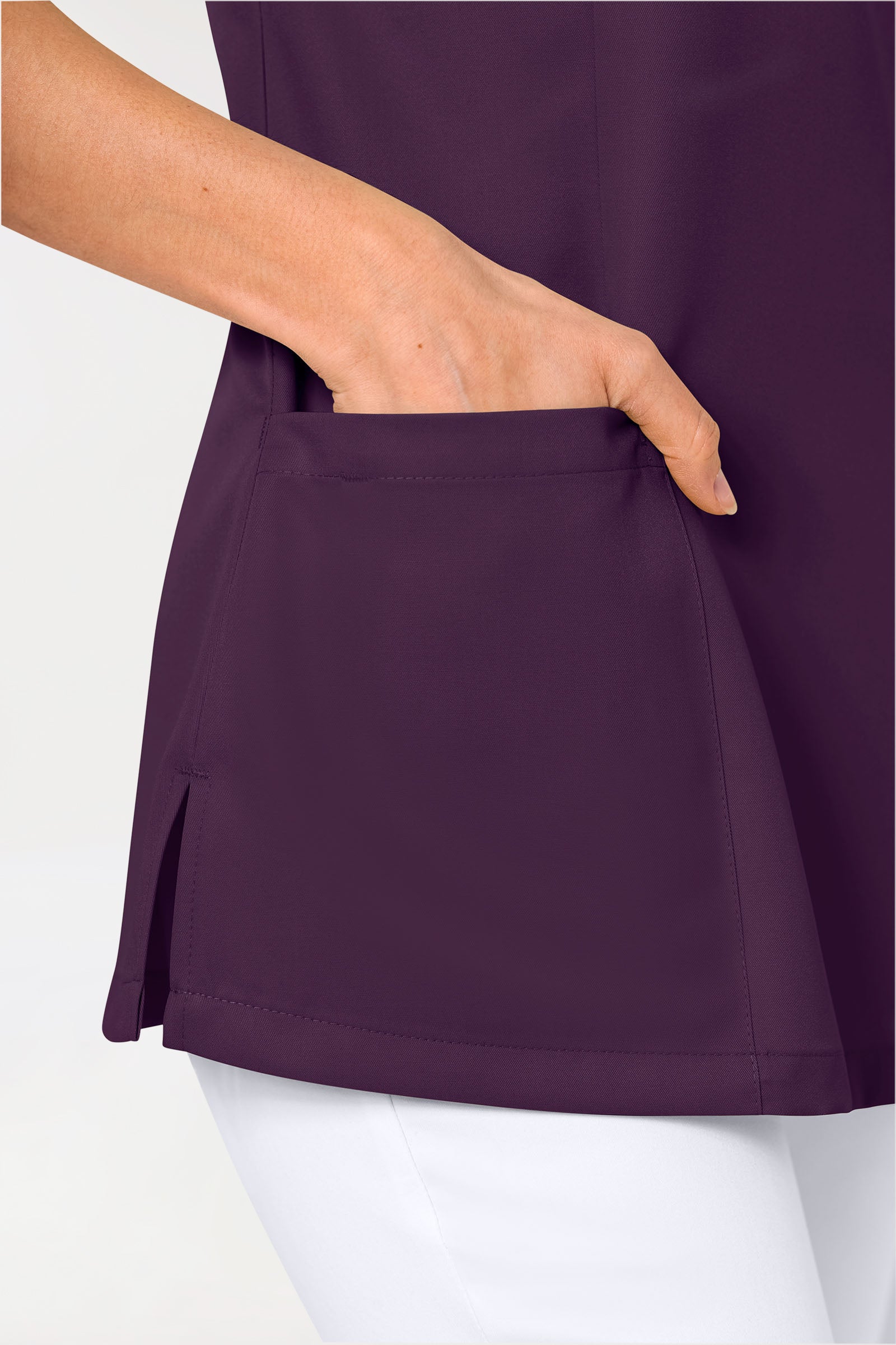 GREEN Schlupfkasack Damen - V-Ausschnitt black berry