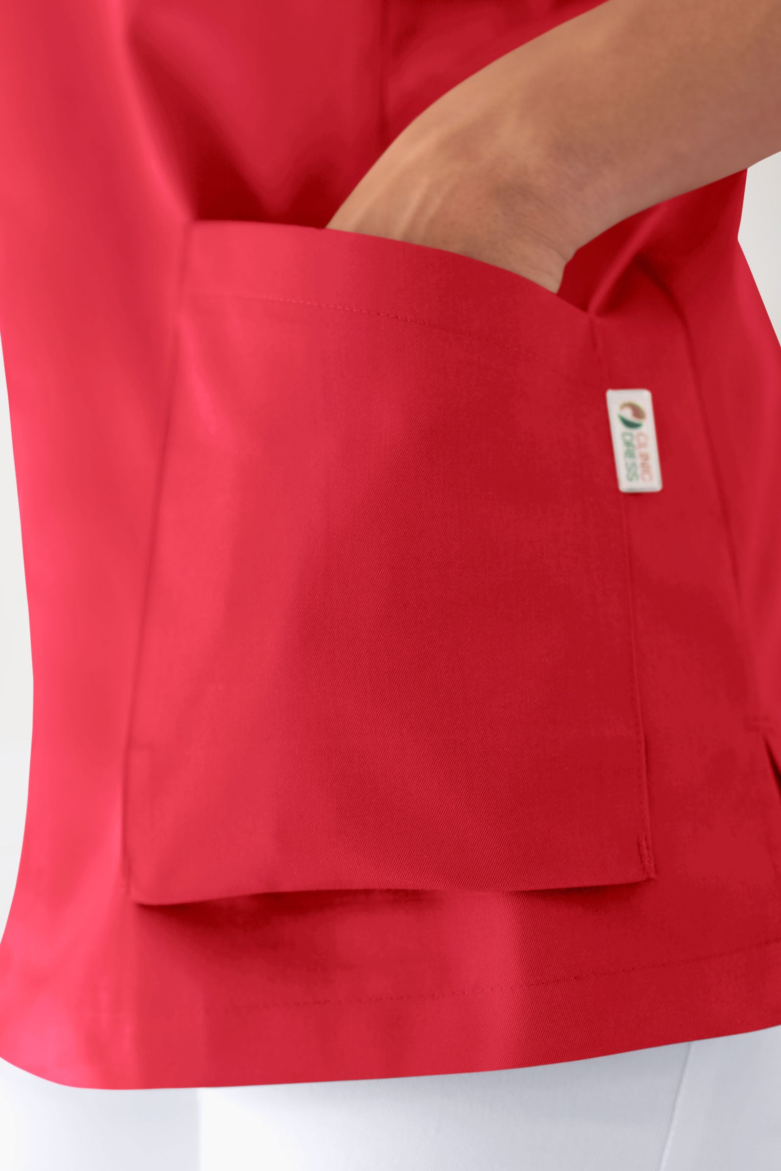 CORE Schlupfkasack Damen - V-Ausschnitt rot