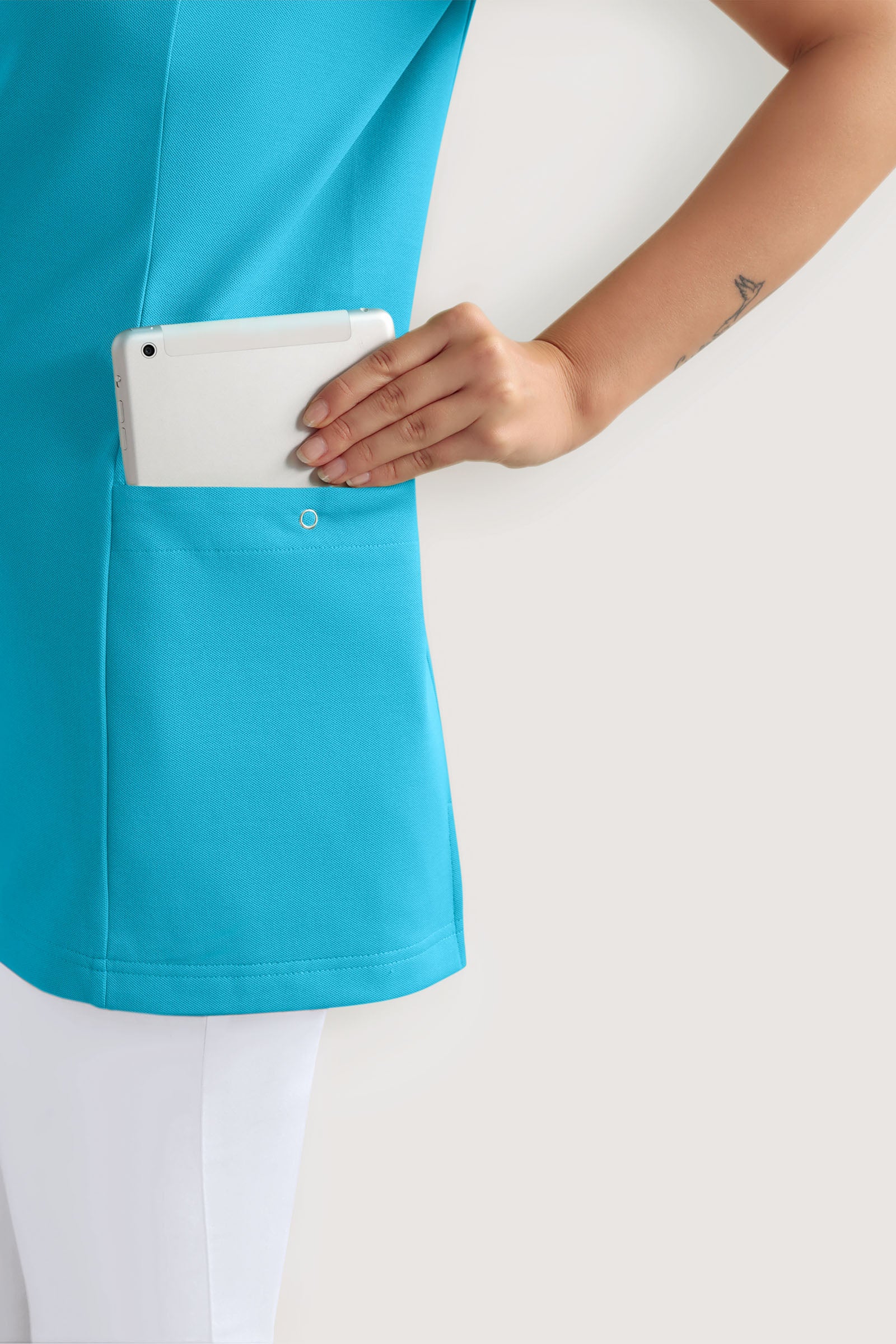 COMFY FLEX Stretch Schlupfkasack Damen - Herzausschnitt türkis