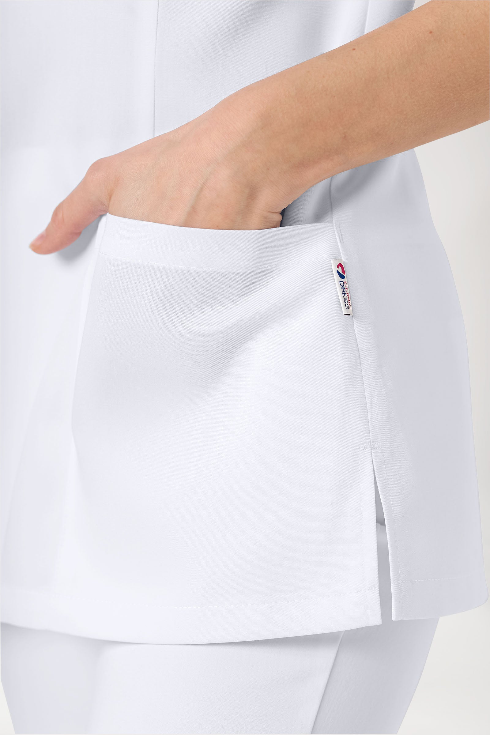 GREEN Schlupfkasack Damen - V-Ausschnitt weiß