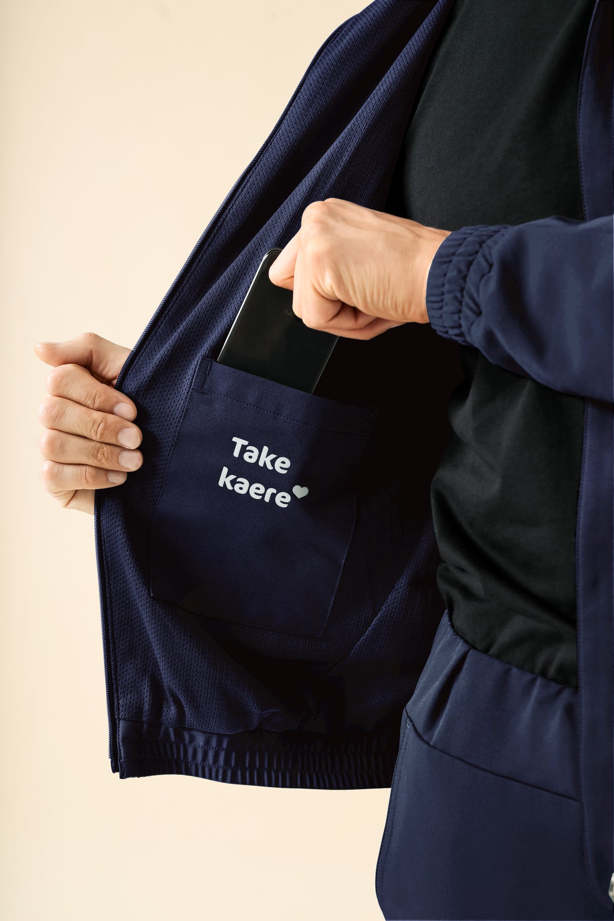 KAERE Blousonjacke Herren - mit elastischen Bündchen navy
