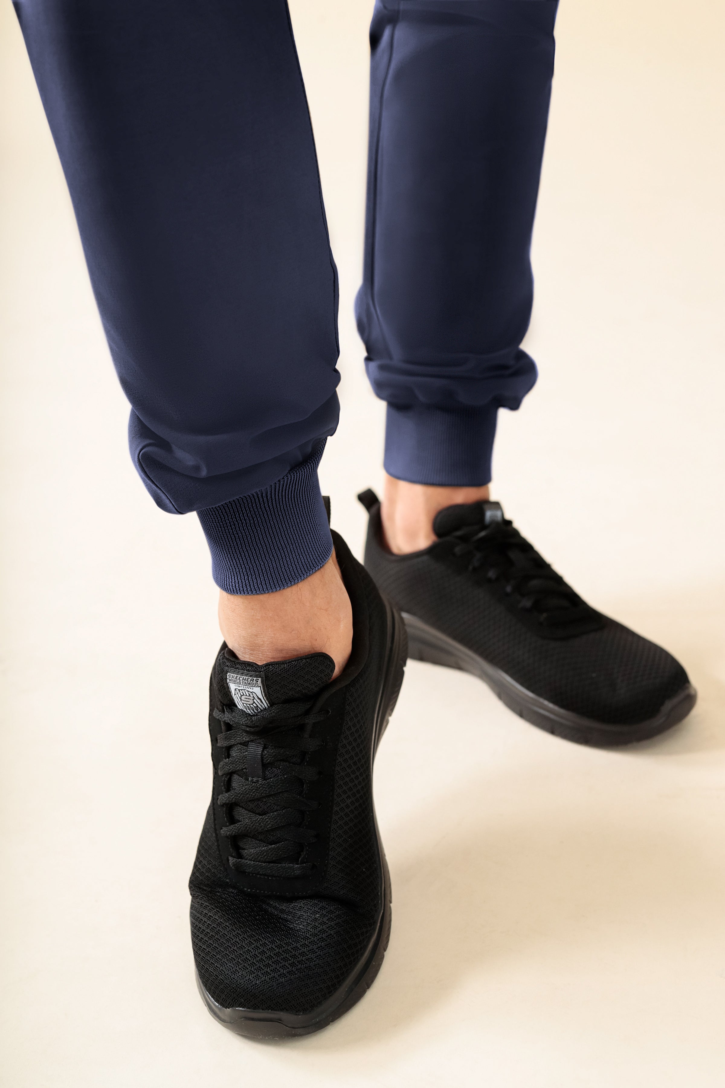 KAERE Hose Herren - Saumbündchen ohne Beintaschen navy