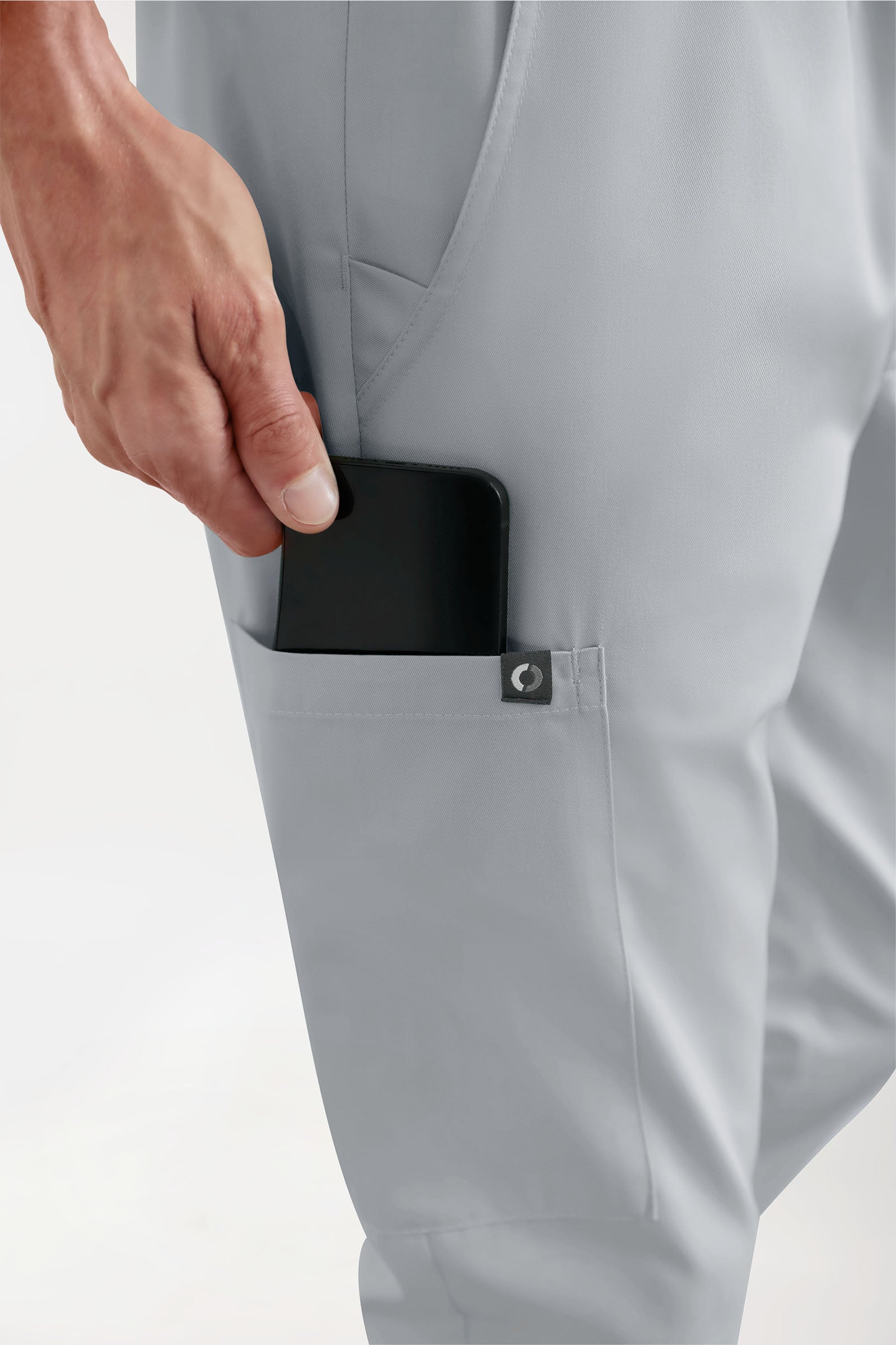 GREEN Stretch Hose Herren - Jogpants Style perlgrau