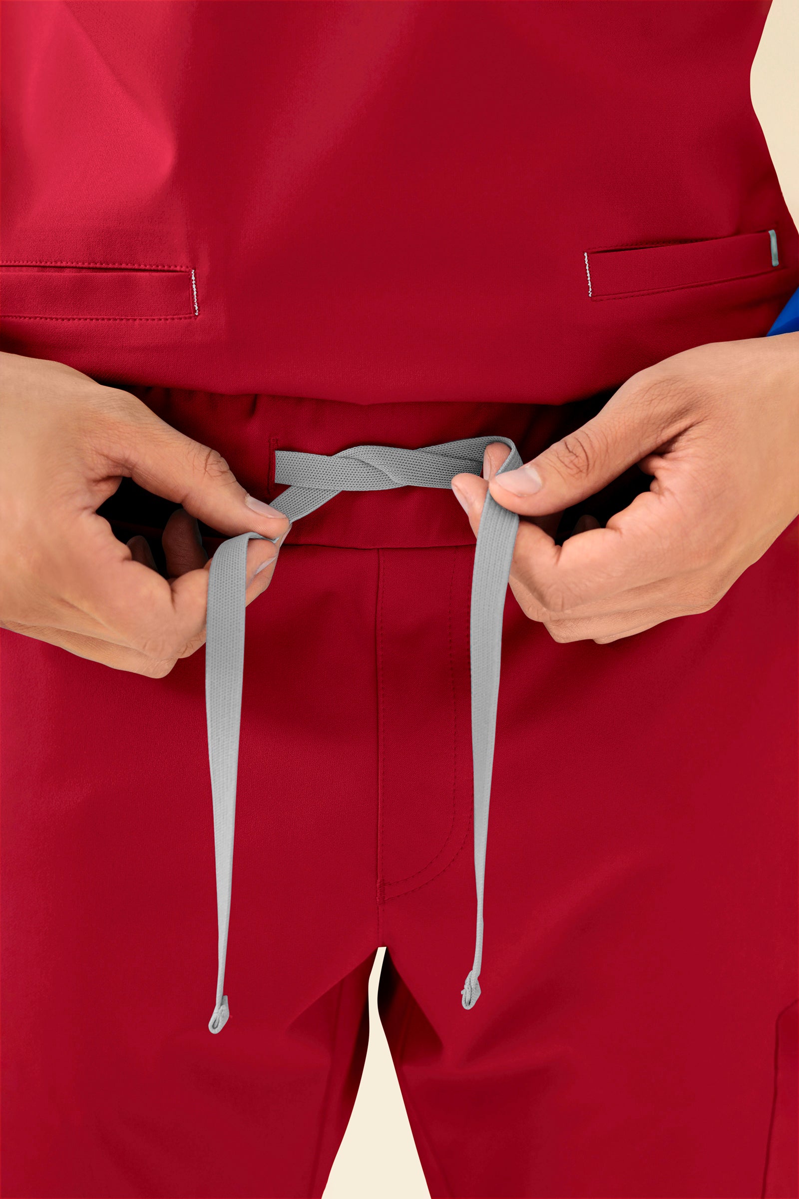 KAERE Hose Herren - gerader Saum Kurzgr. mit Beintaschen rot