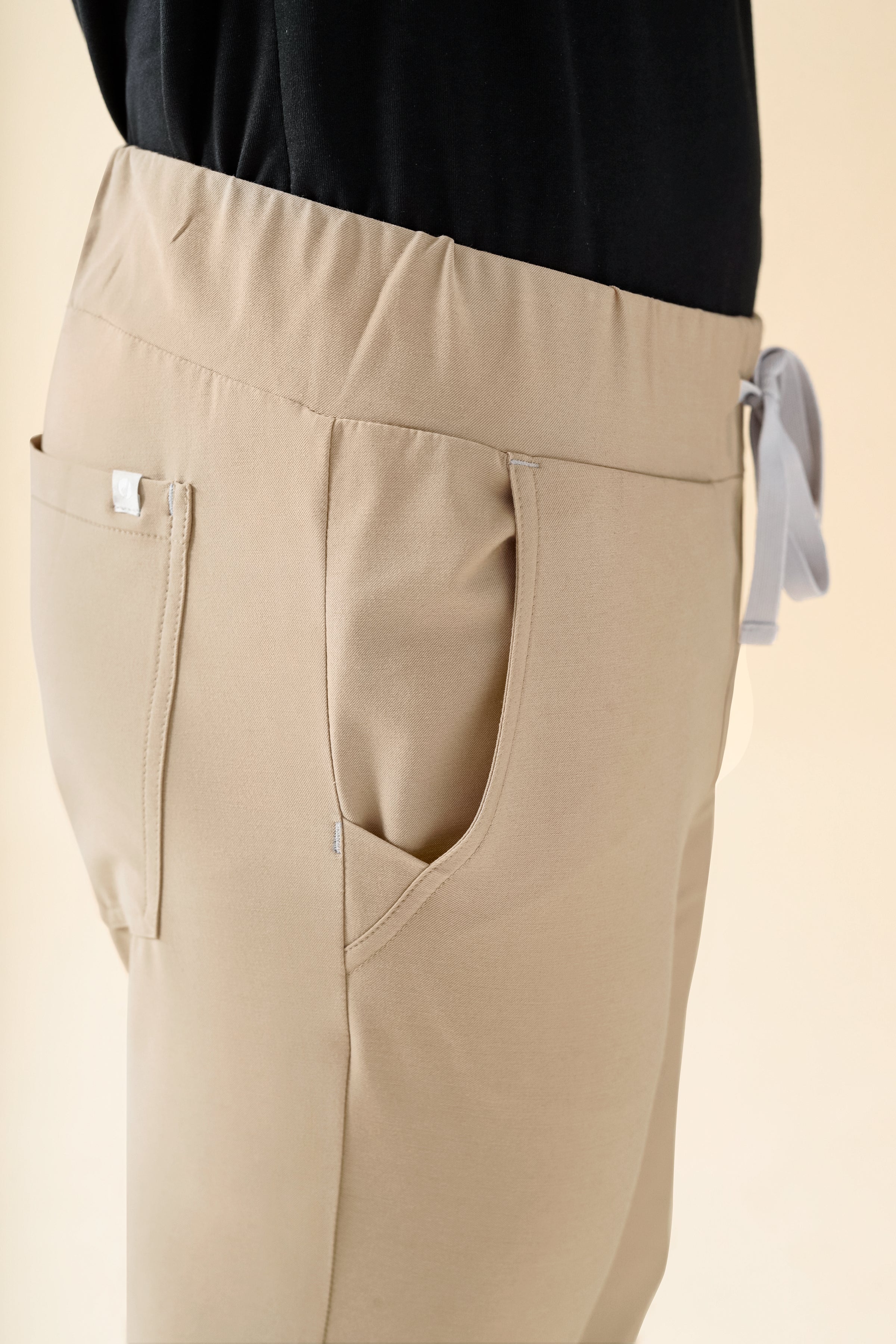 KAERE Hose Herren - Saumbündchen Kurzgr. ohne Beintaschen sand