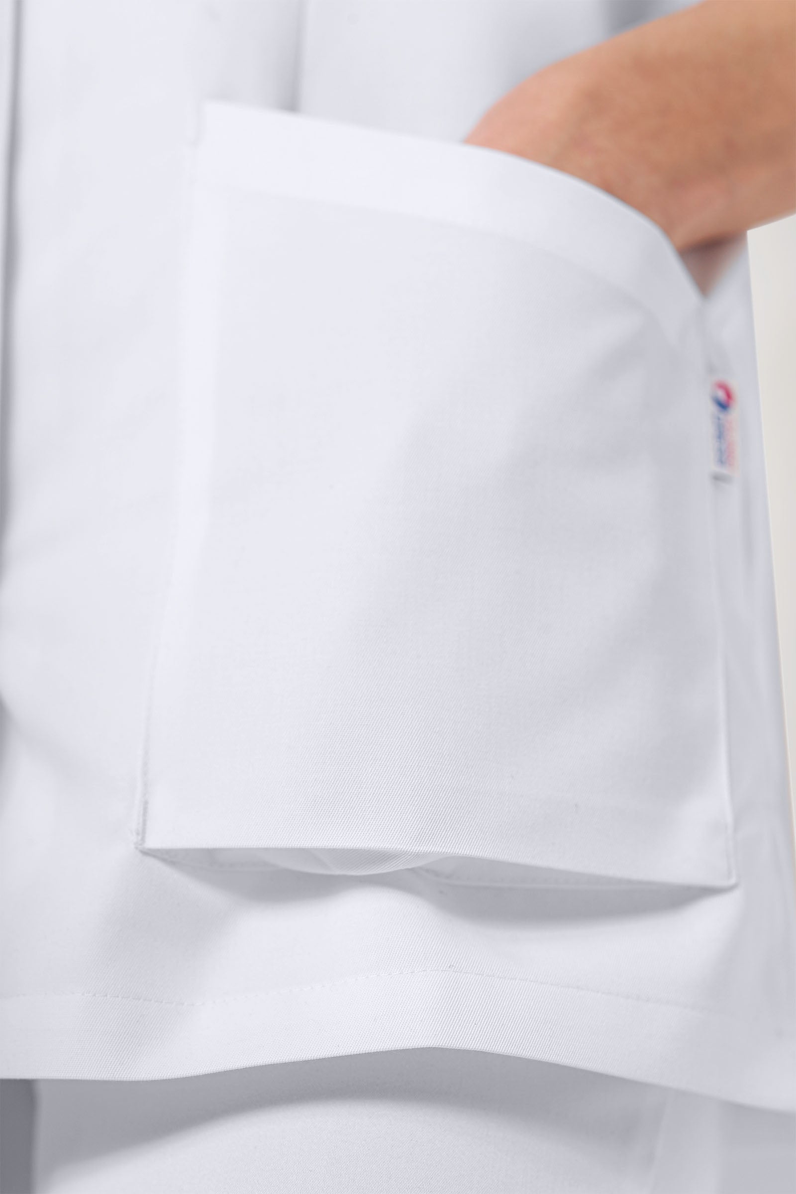 CORE Kasack Herren - durchgeknöpft weiß