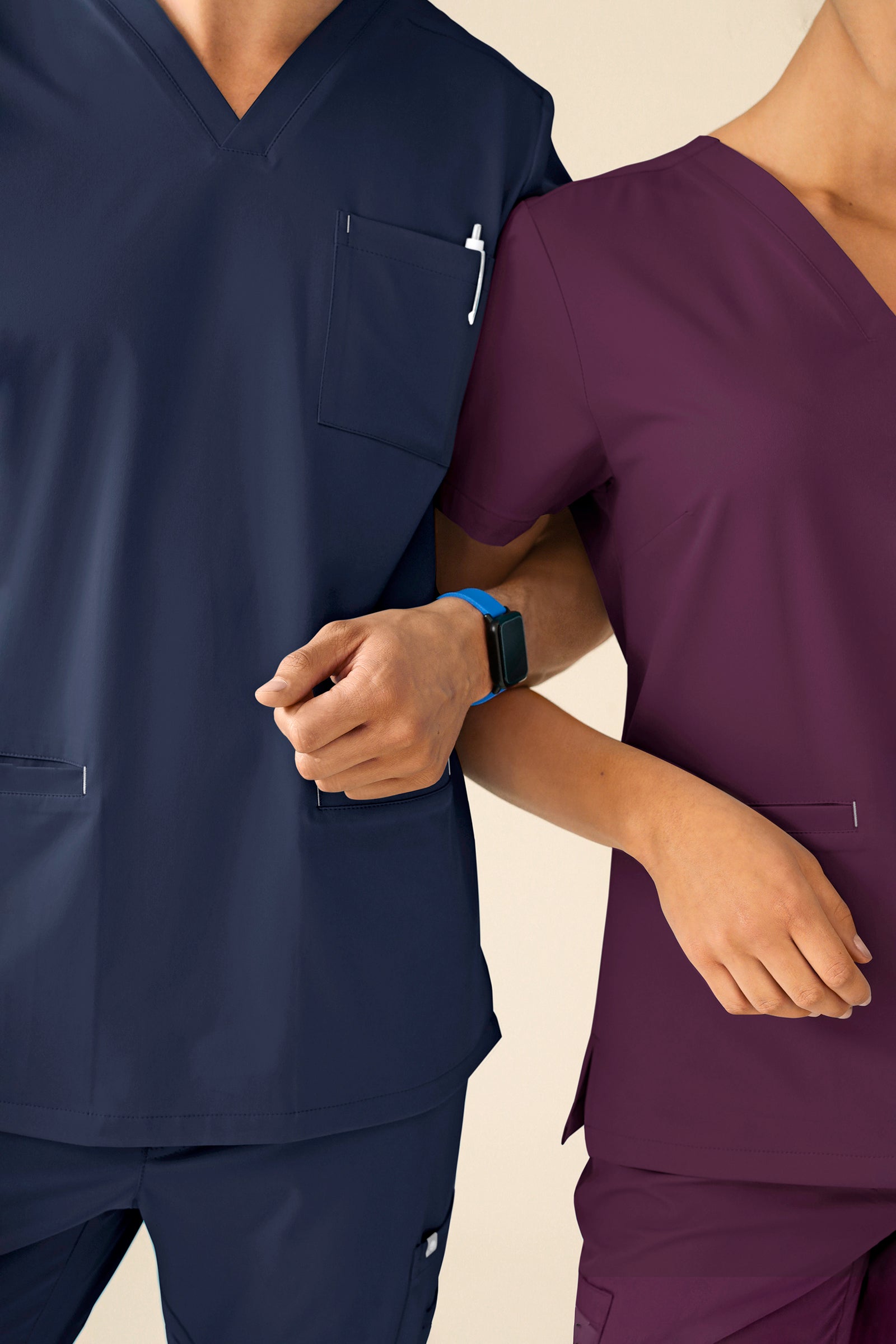 KAERE Schlupfkasack Herren - V-Ausschnitt navy