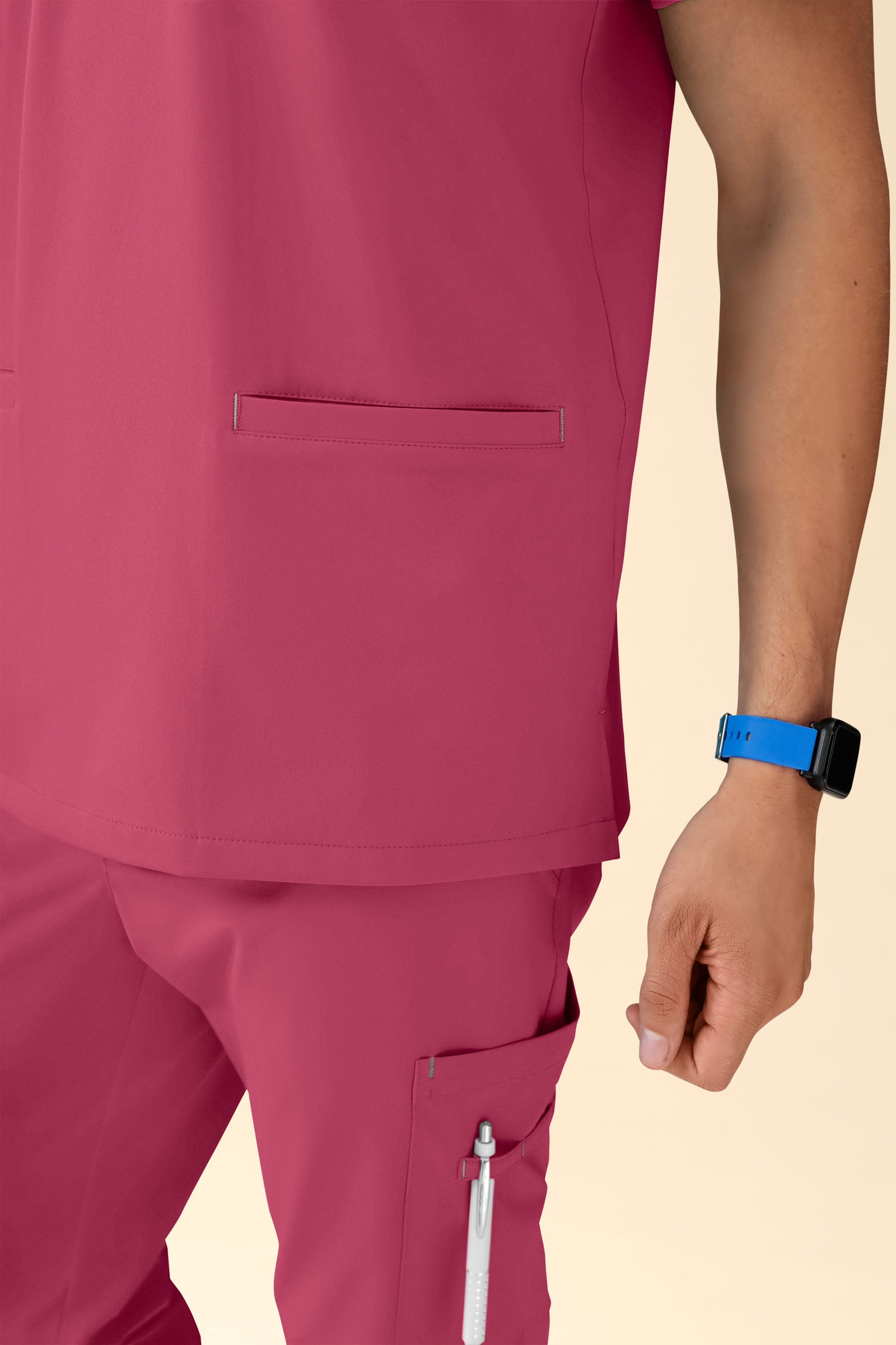 KAERE Schlupfkasack Herren - V-Ausschnitt rosenholz