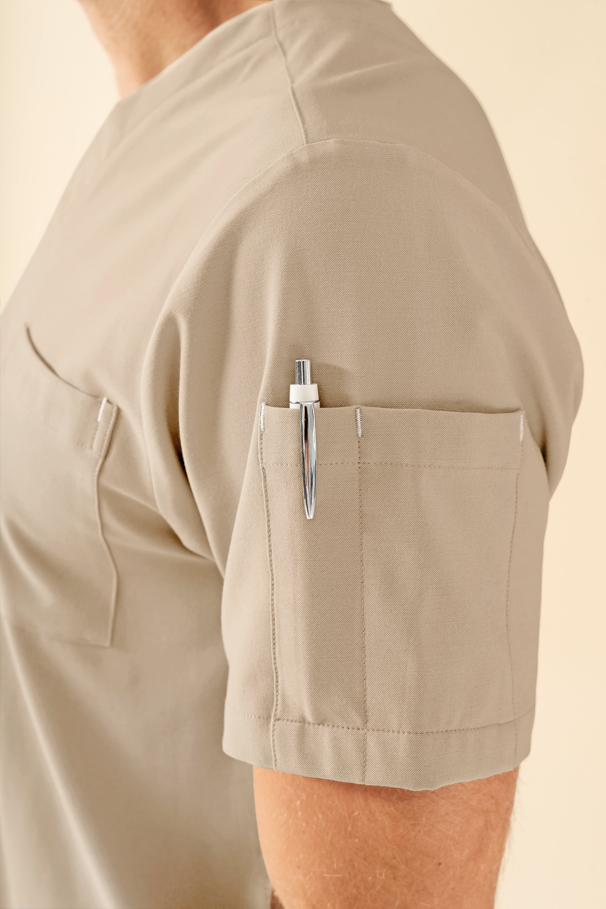 KAERE Schlupfkasack Herren - V-Ausschnitt sand