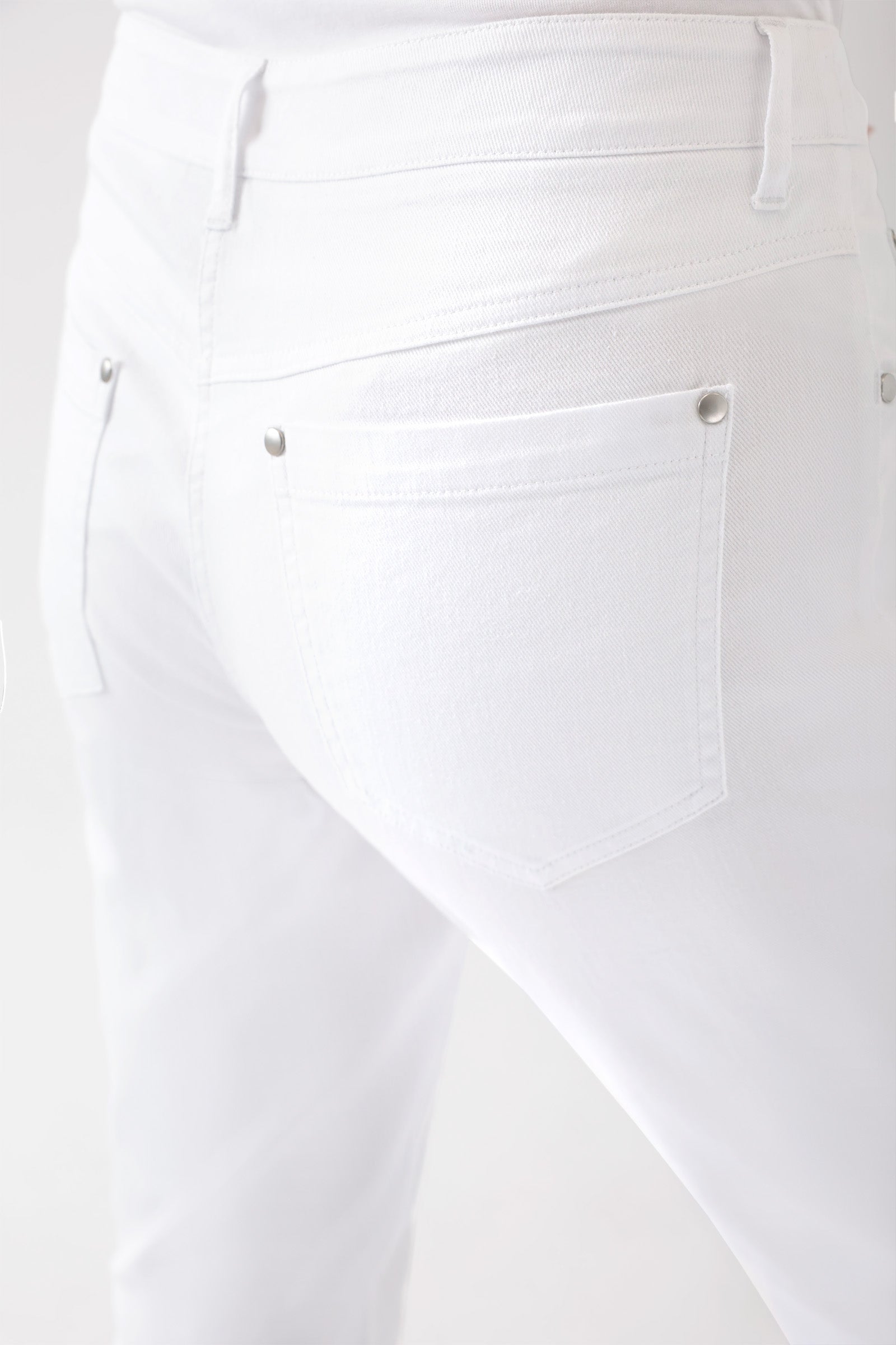 5-Pocket Hose Damen - Jeanslook weiß