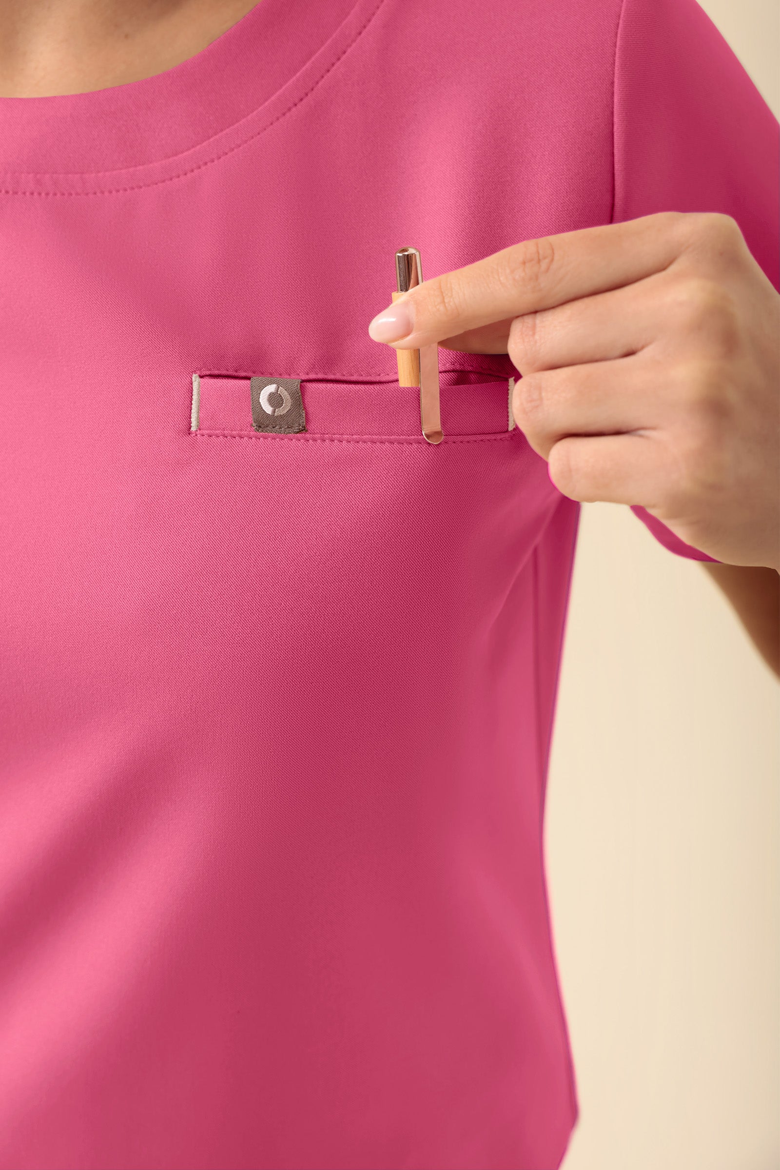 KAERE Shirt Damen - Rundhalsausschnitt rosenholz