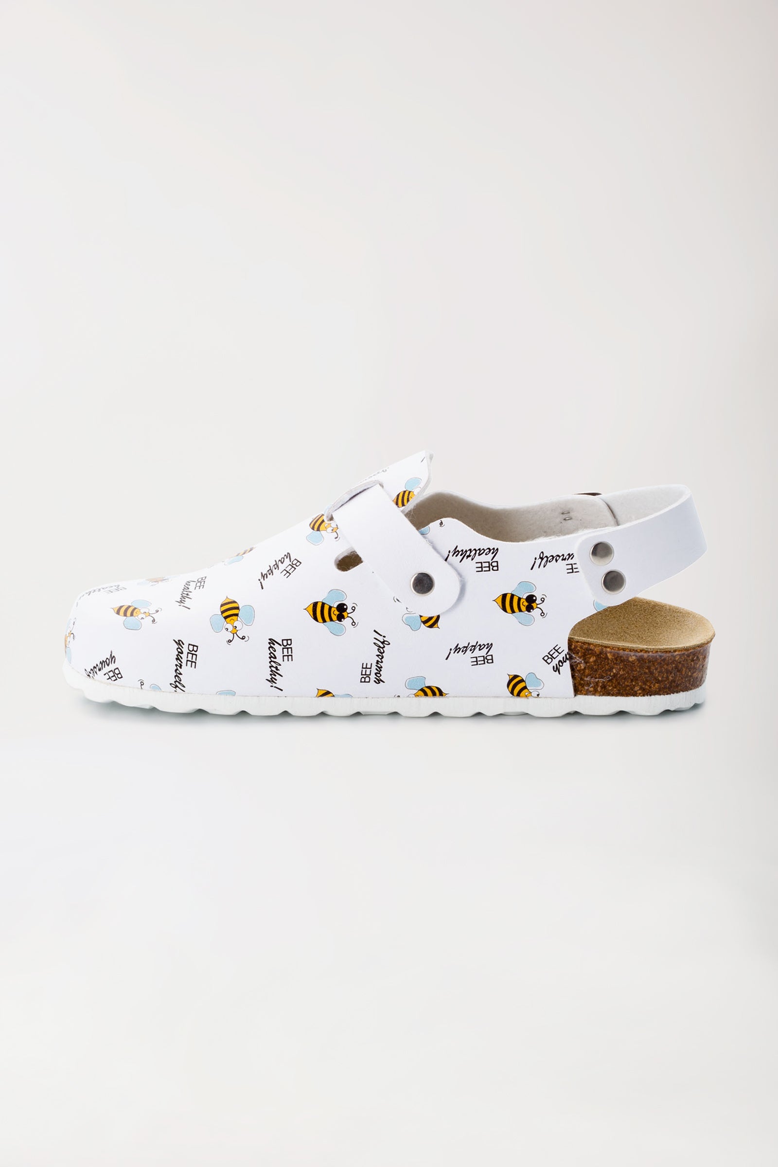 Unisex Clog weiß/gelb/schwarz