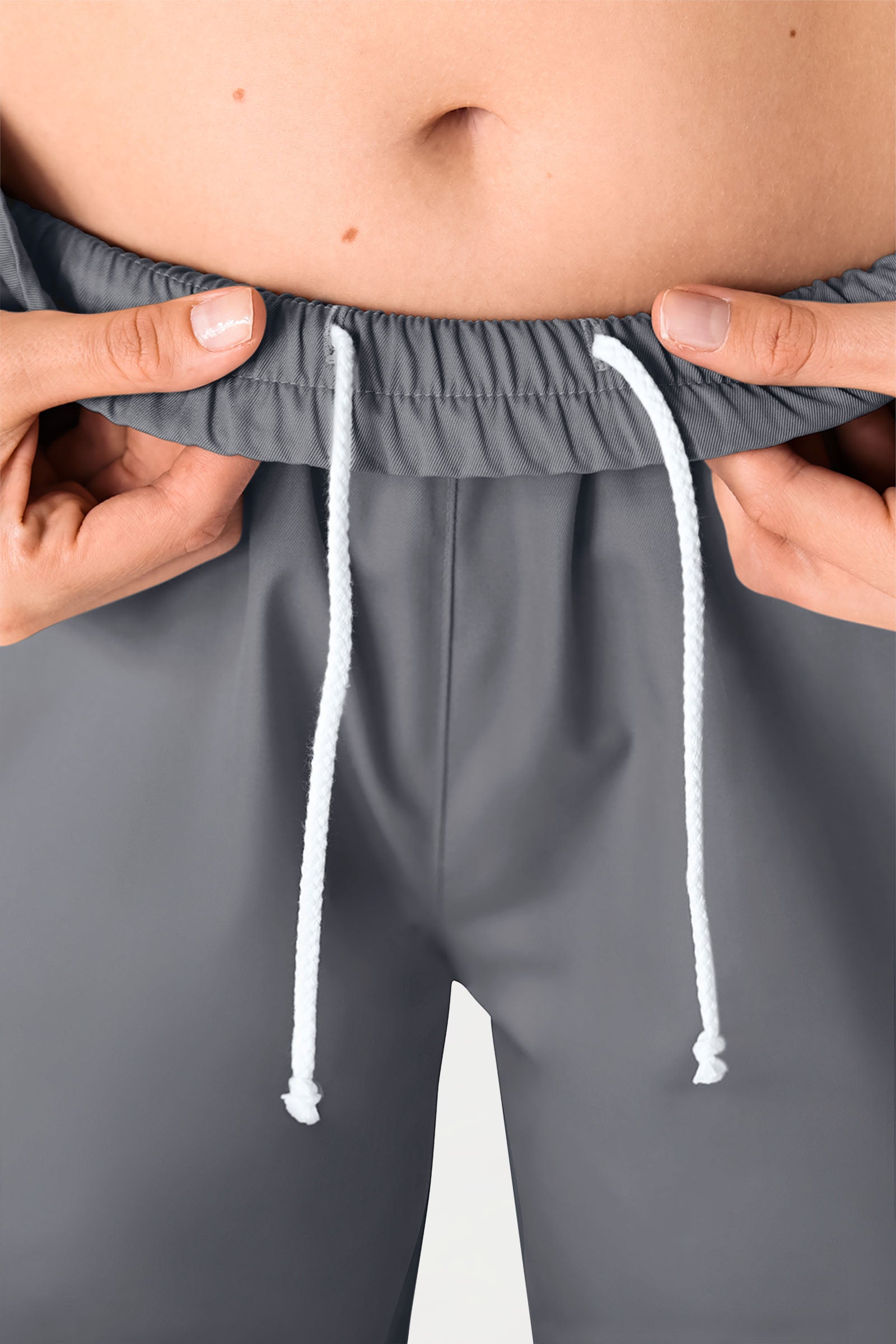 Hose Unisex - hoher Bund steingrau