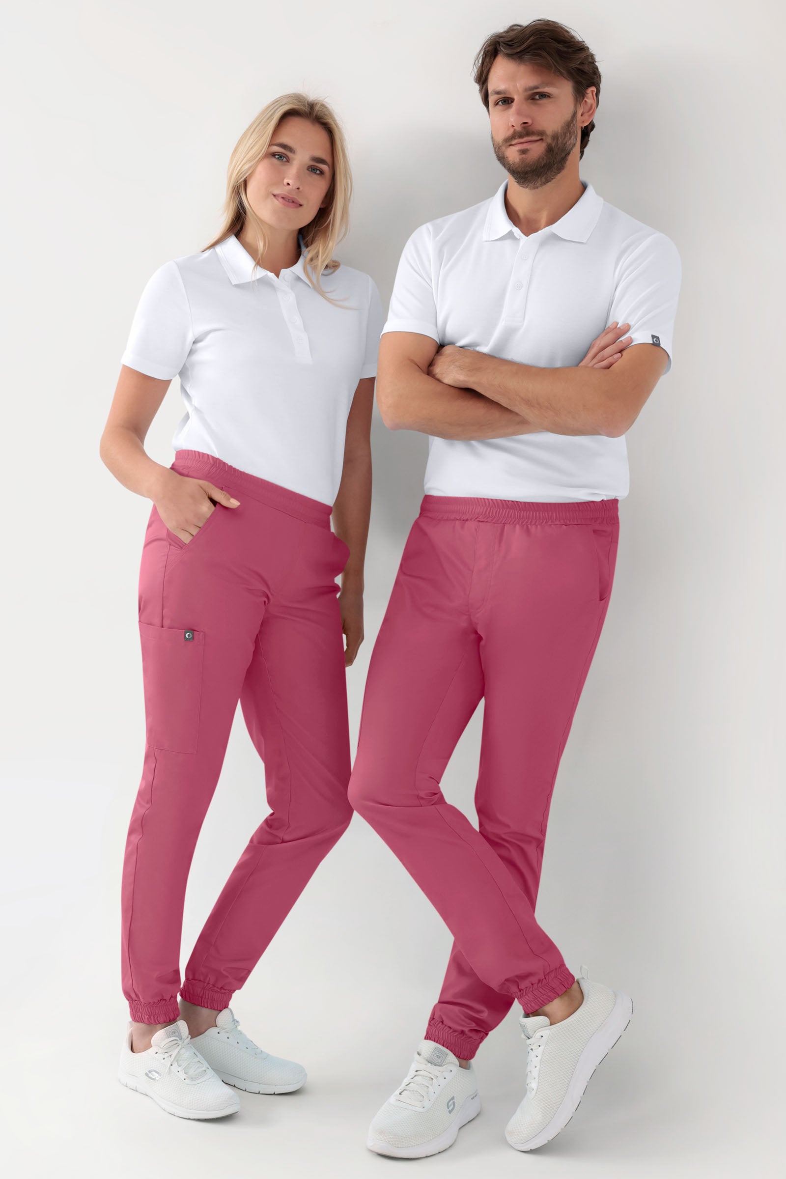 GREEN Stretch Hose Damen - Jogpants Style rosenholz, Vorderansicht