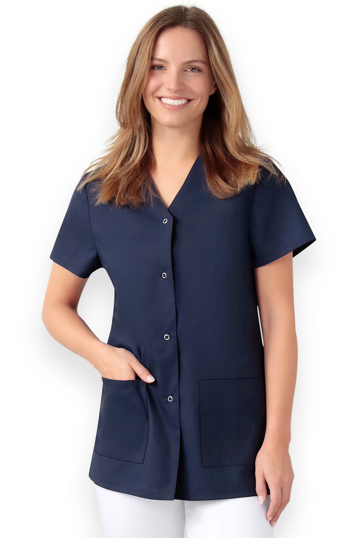 Kasack Damen - durchgeknöpft navy