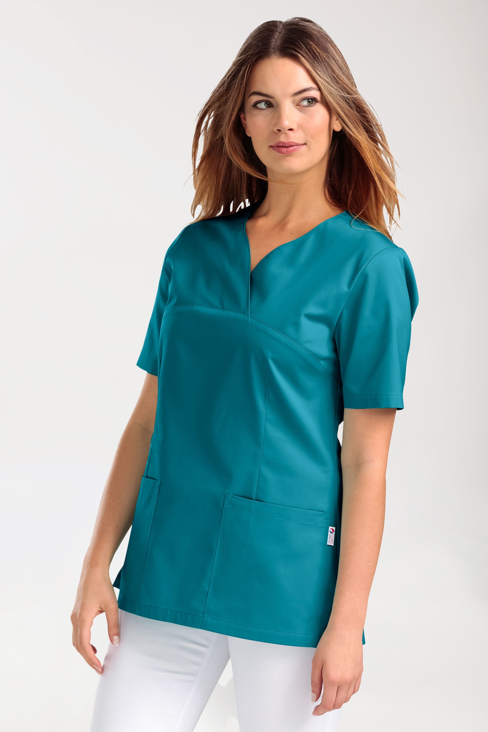 CORE Schlupfkasack Damen - Herzausschnitt petrol