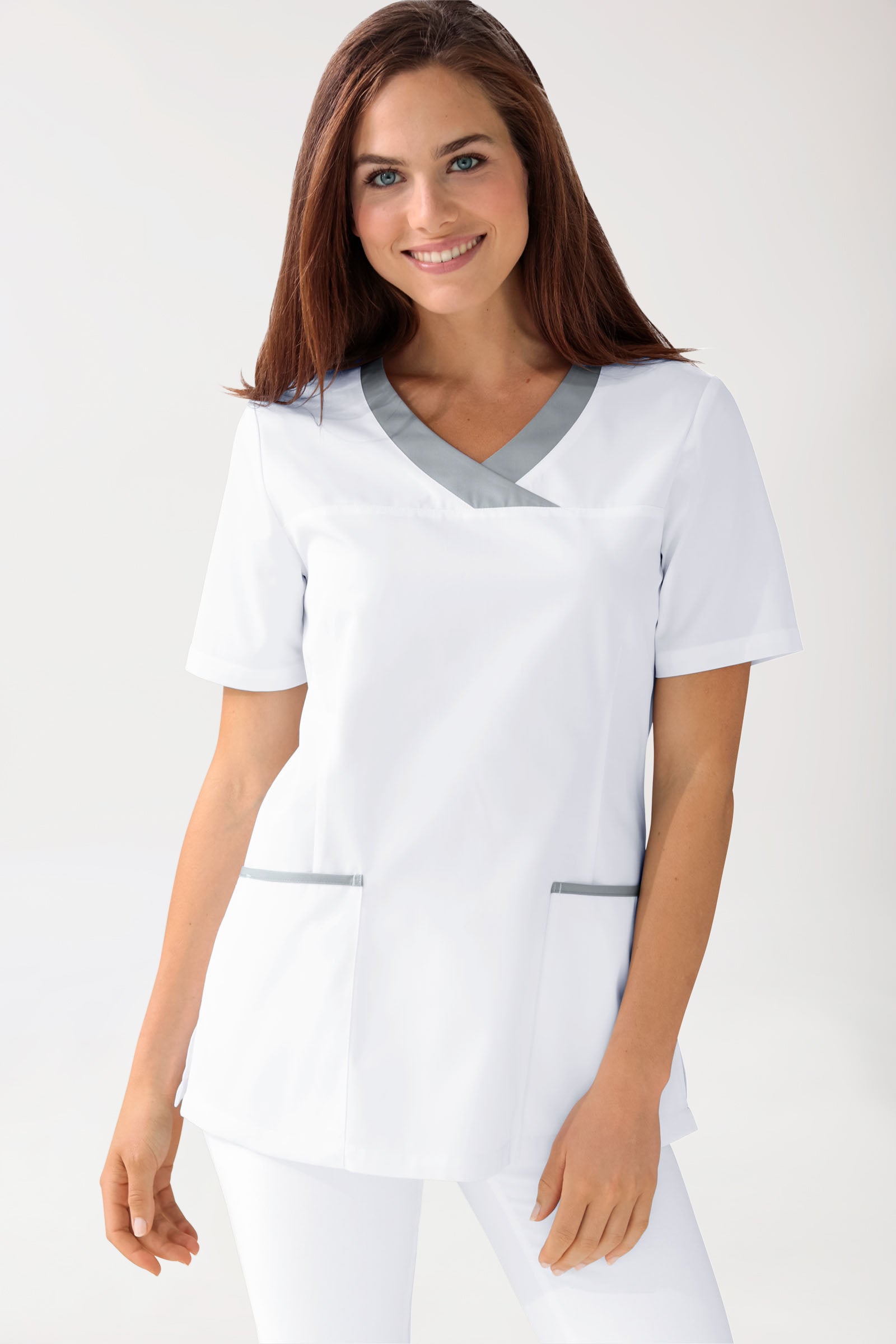 CORE Schlupfkasack Damen weiß/grau