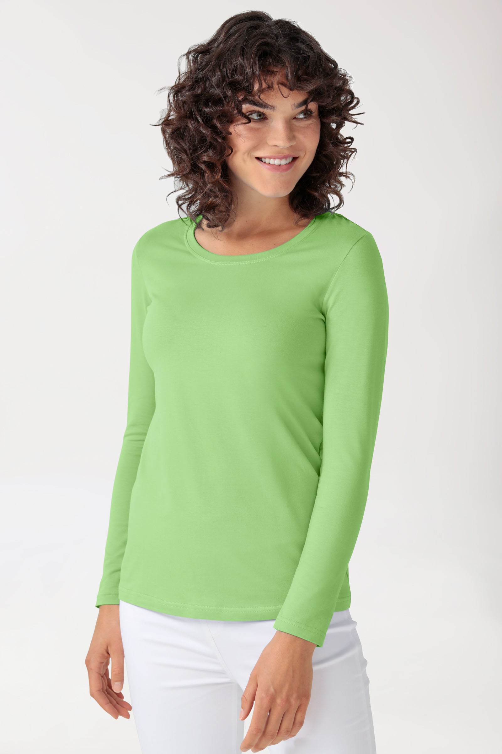 CORE Shirt Damen - 1/1 Arm apfelgrün