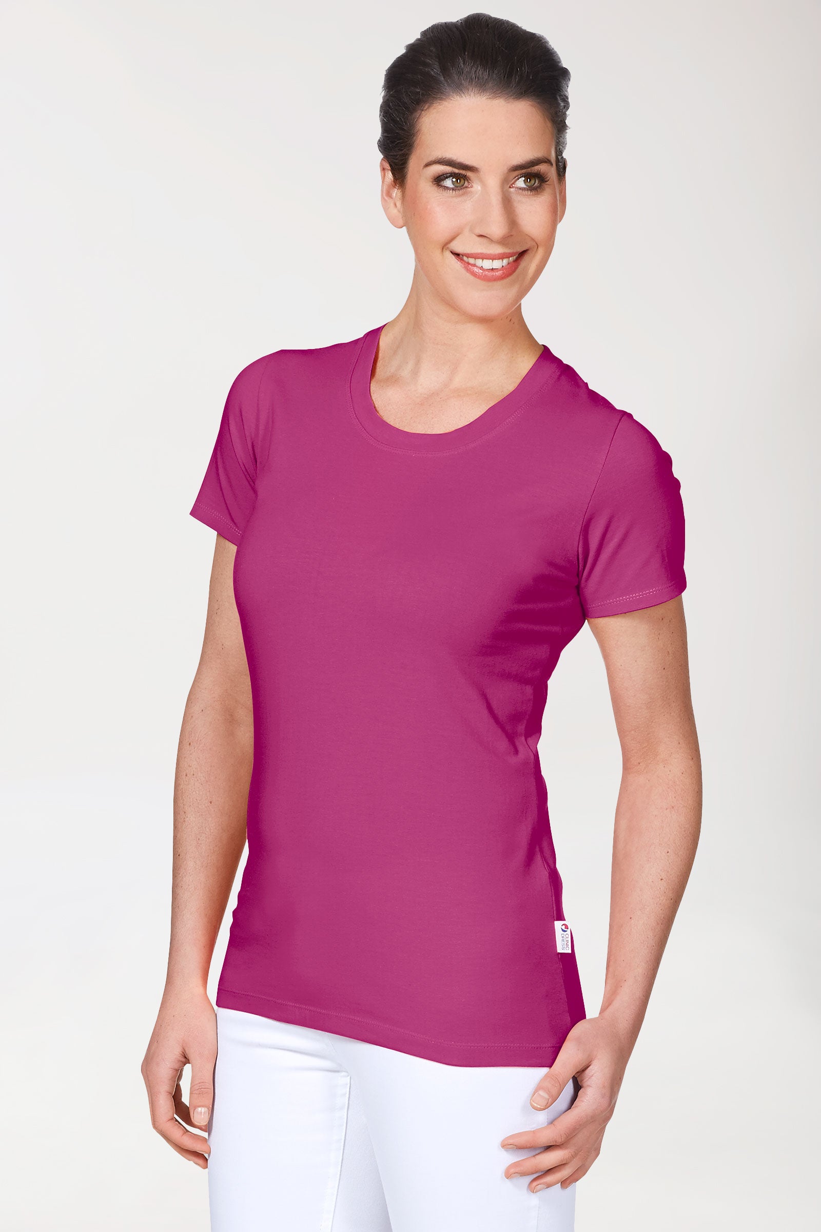 CORE Shirt Damen - Rundhals berry, Vorderansicht