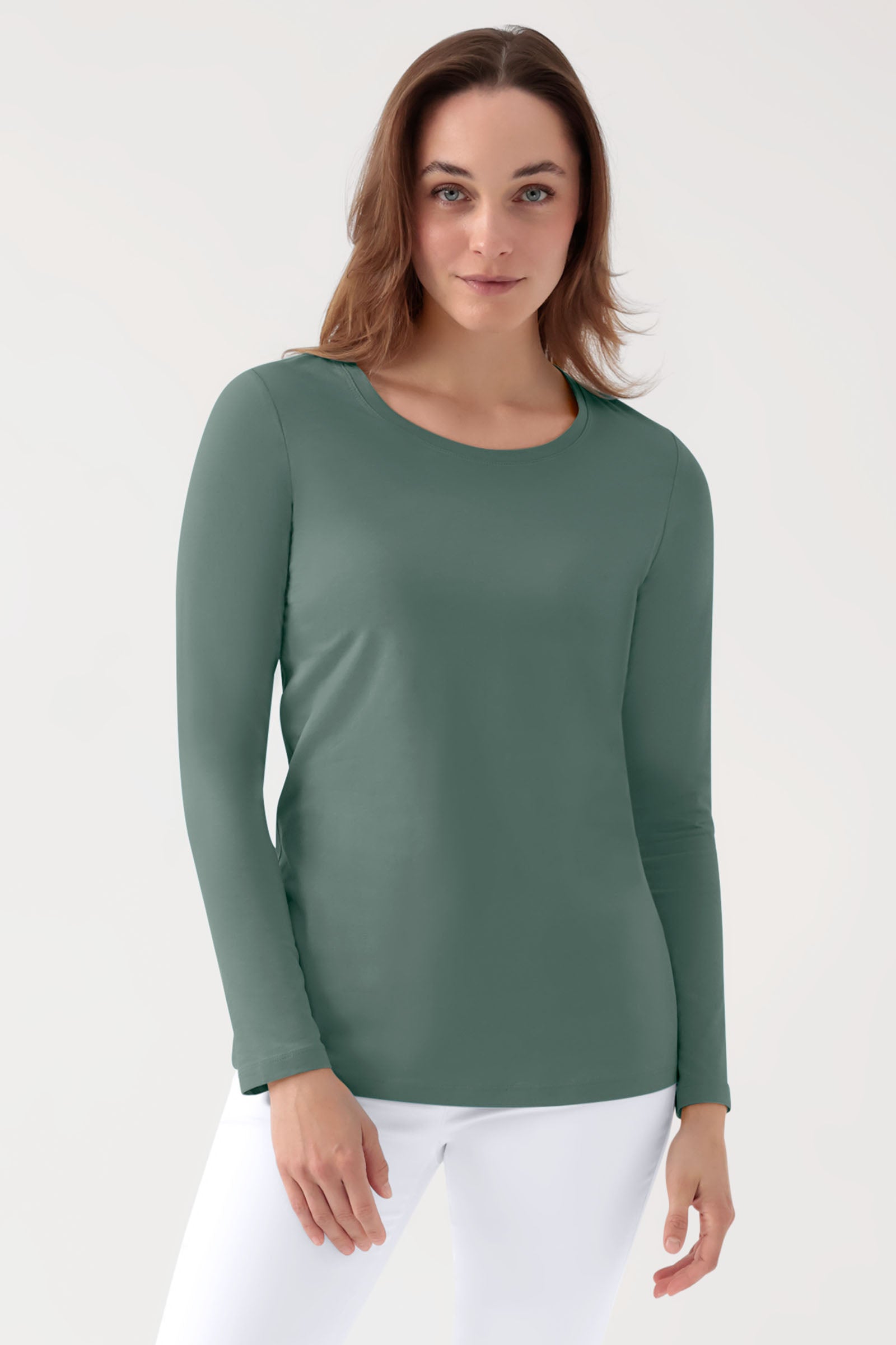 CORE Shirt Damen - 1/1 Arm dunkelgrün