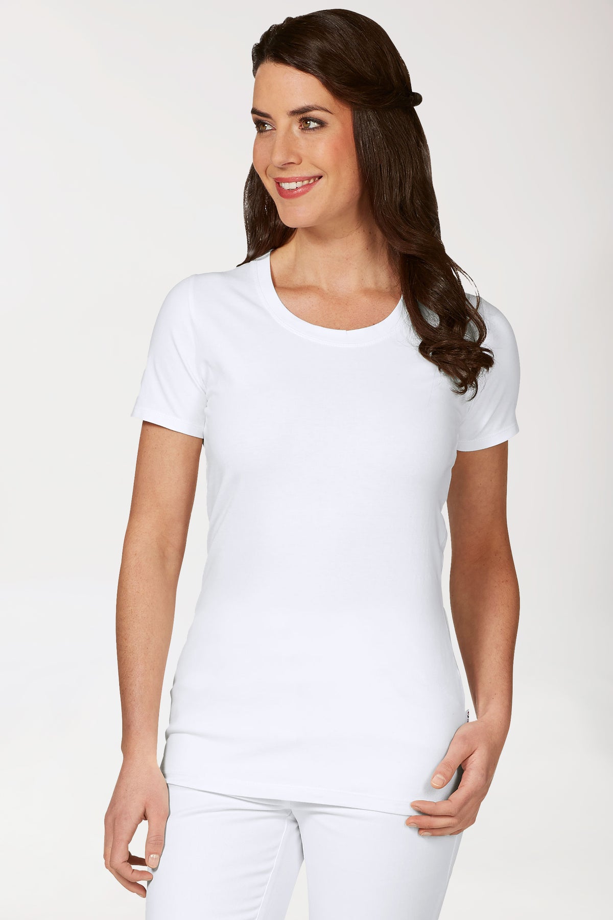 CORE Shirt Damen - Rundhals weiß, Vorderansicht