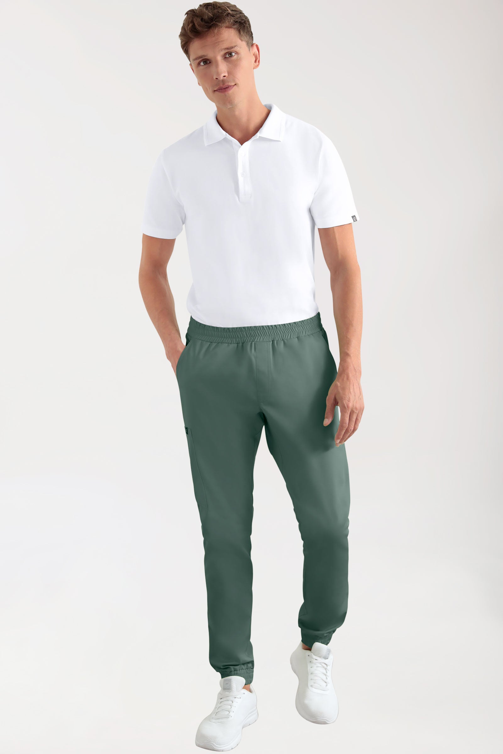 CORE Cargohose Herren - Jogpants Style dunkelgrün