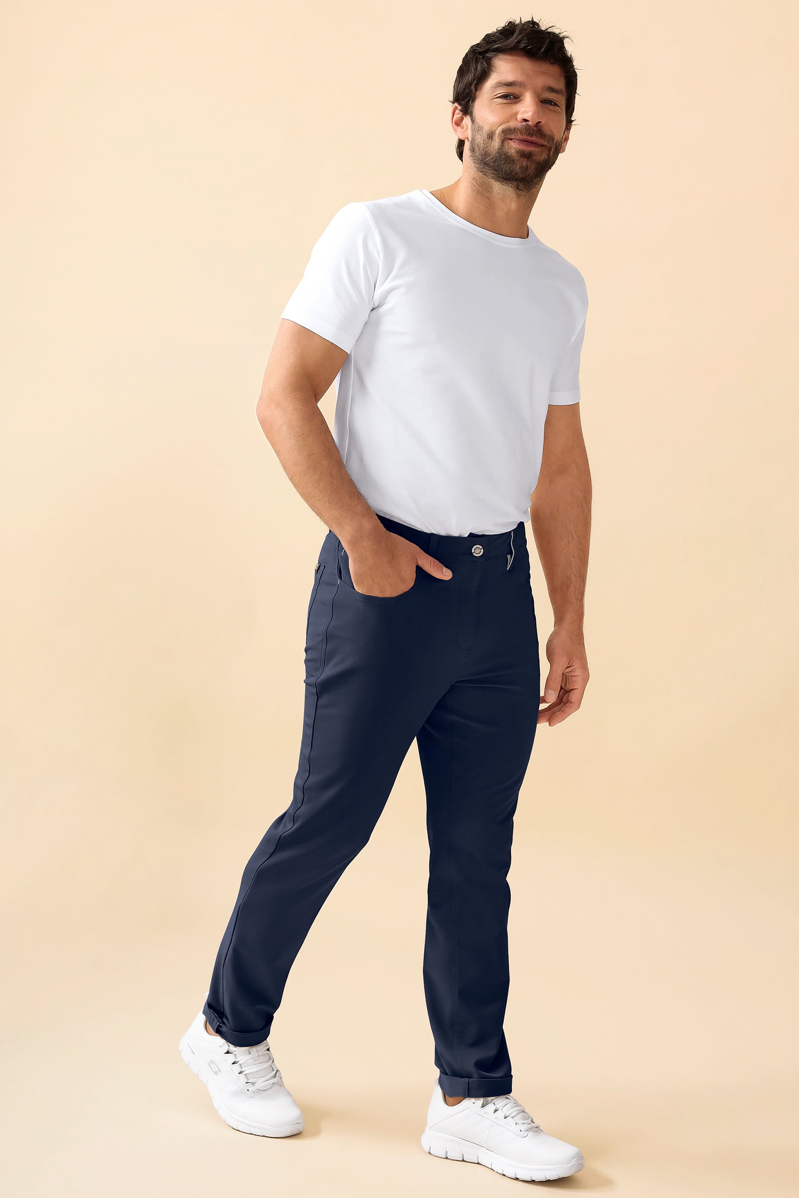 KAERE Hose Herren - 5-Pocket navy, Vorderansicht