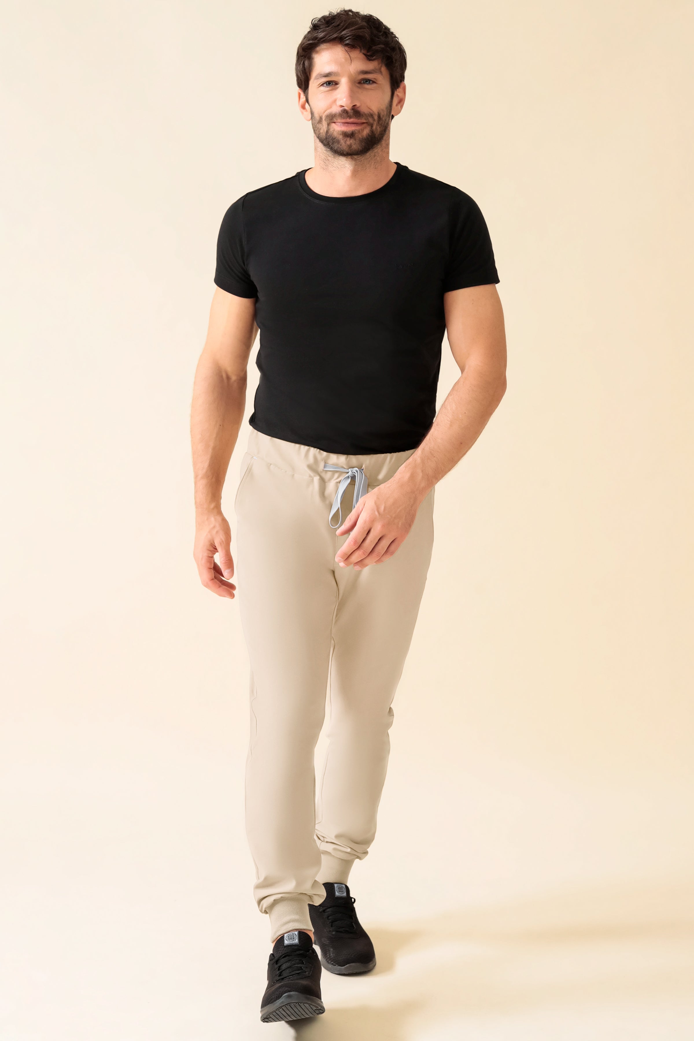 KAERE Hose Herren - Saumbündchen Kurzgr. ohne Beintaschen sand