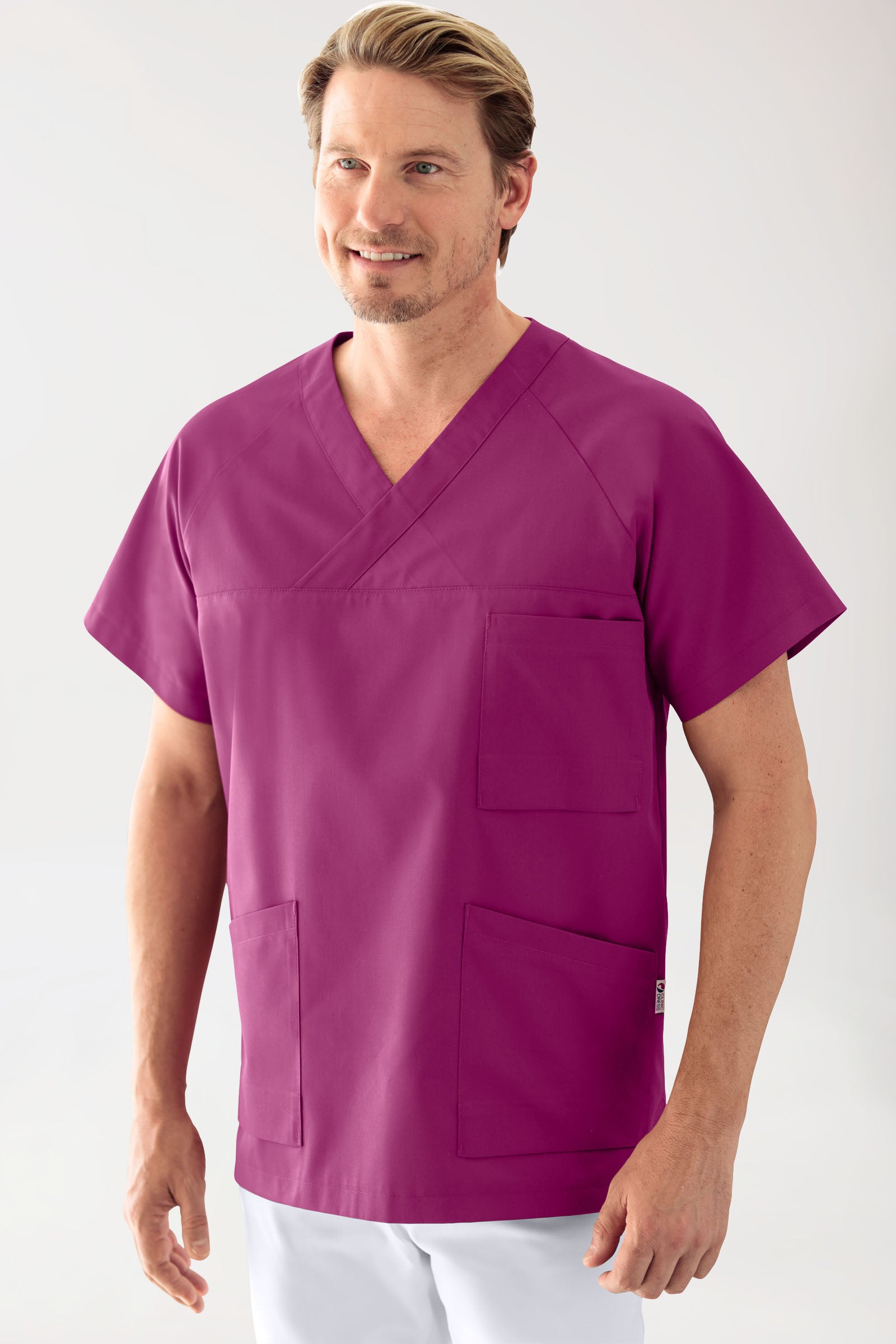 CORE Schlupfkasack Herren - V-Ausschnitt berry