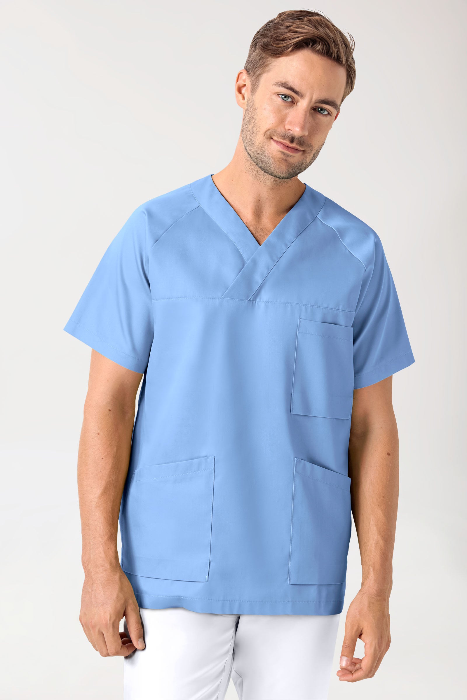 CORE Schlupfkasack Herren - V-Ausschnitt himmelblau