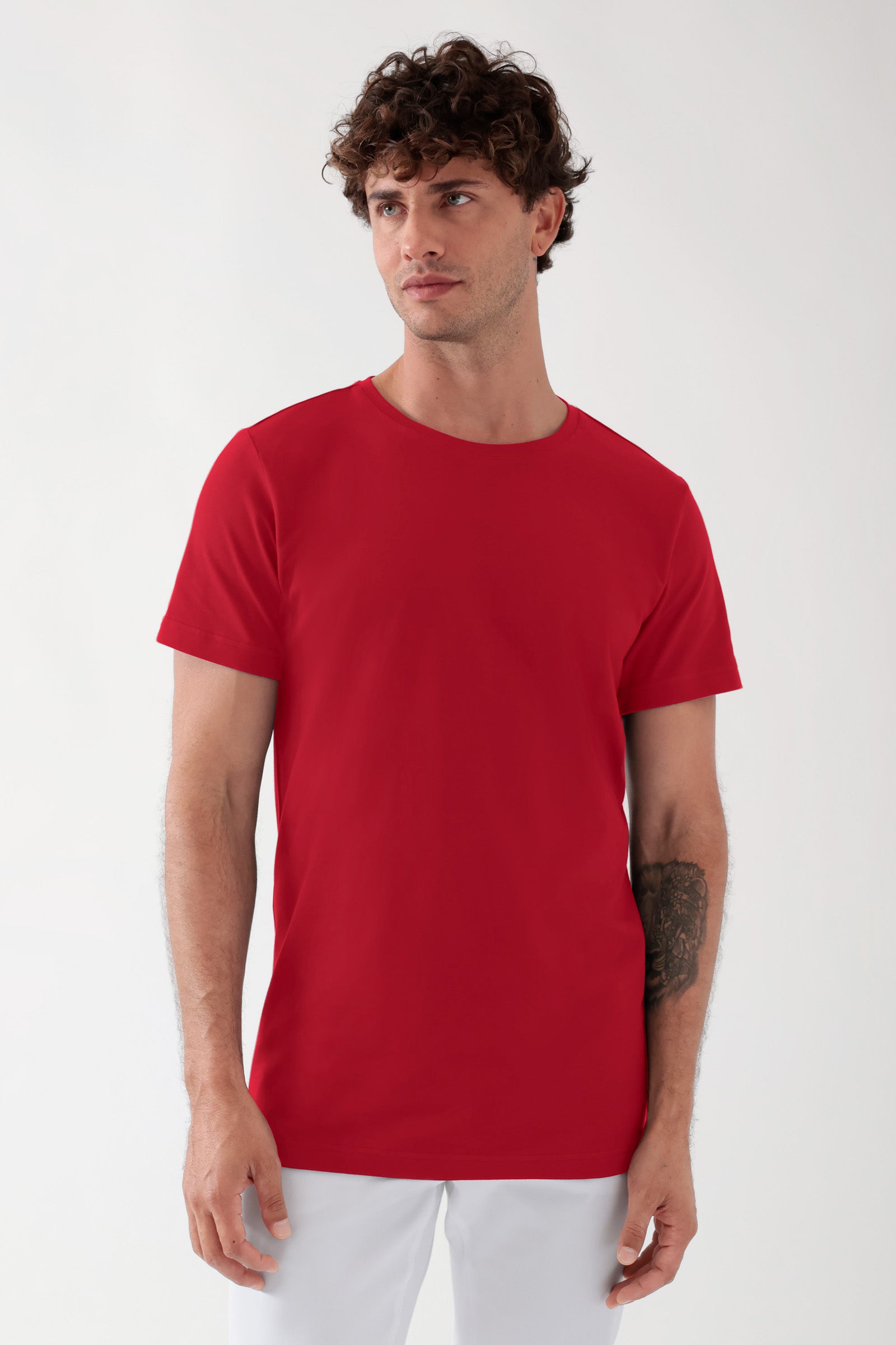CORE Shirt Herren - Rundhalsausschnitt rot, Vorderansicht
