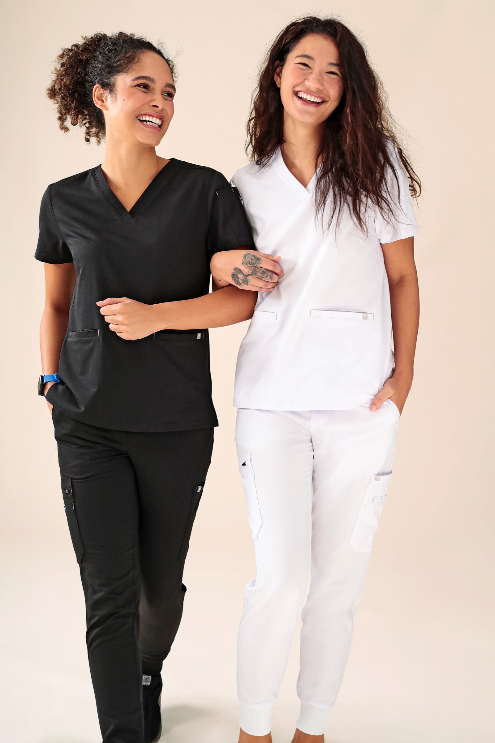 KAERE Schlupfkasack Damen - V-Ausschnitt weiß, Vorderansicht