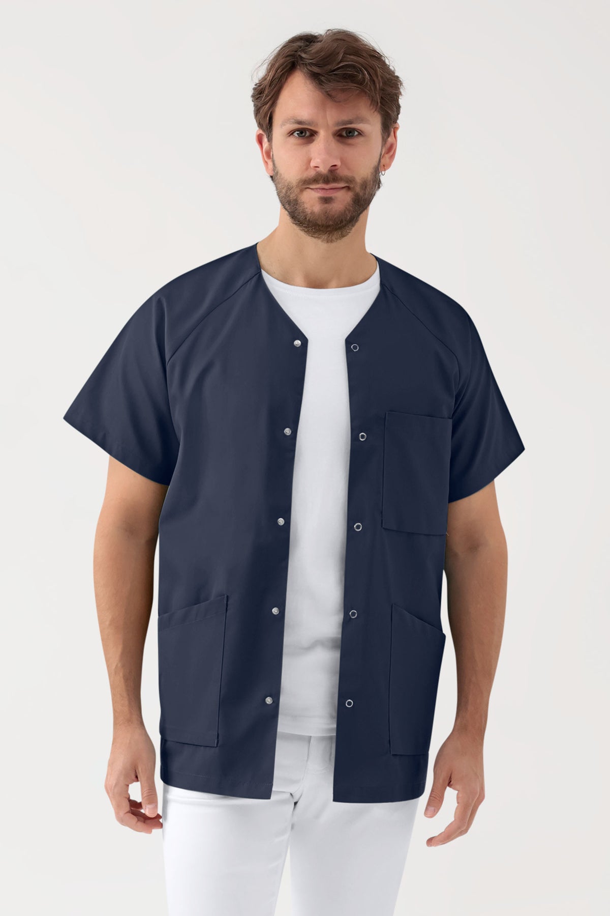 DER Kasack-Kasack Herren - durchgeknöpft navy