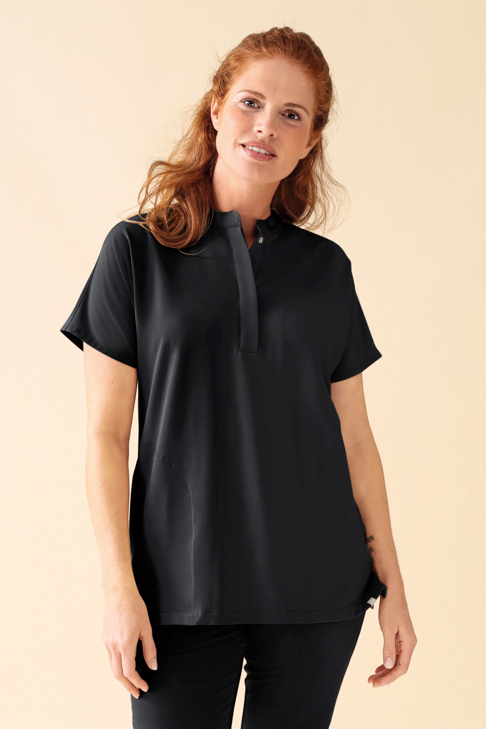 KAERE Schlupfkasack Damen - Stehkragen schwarz