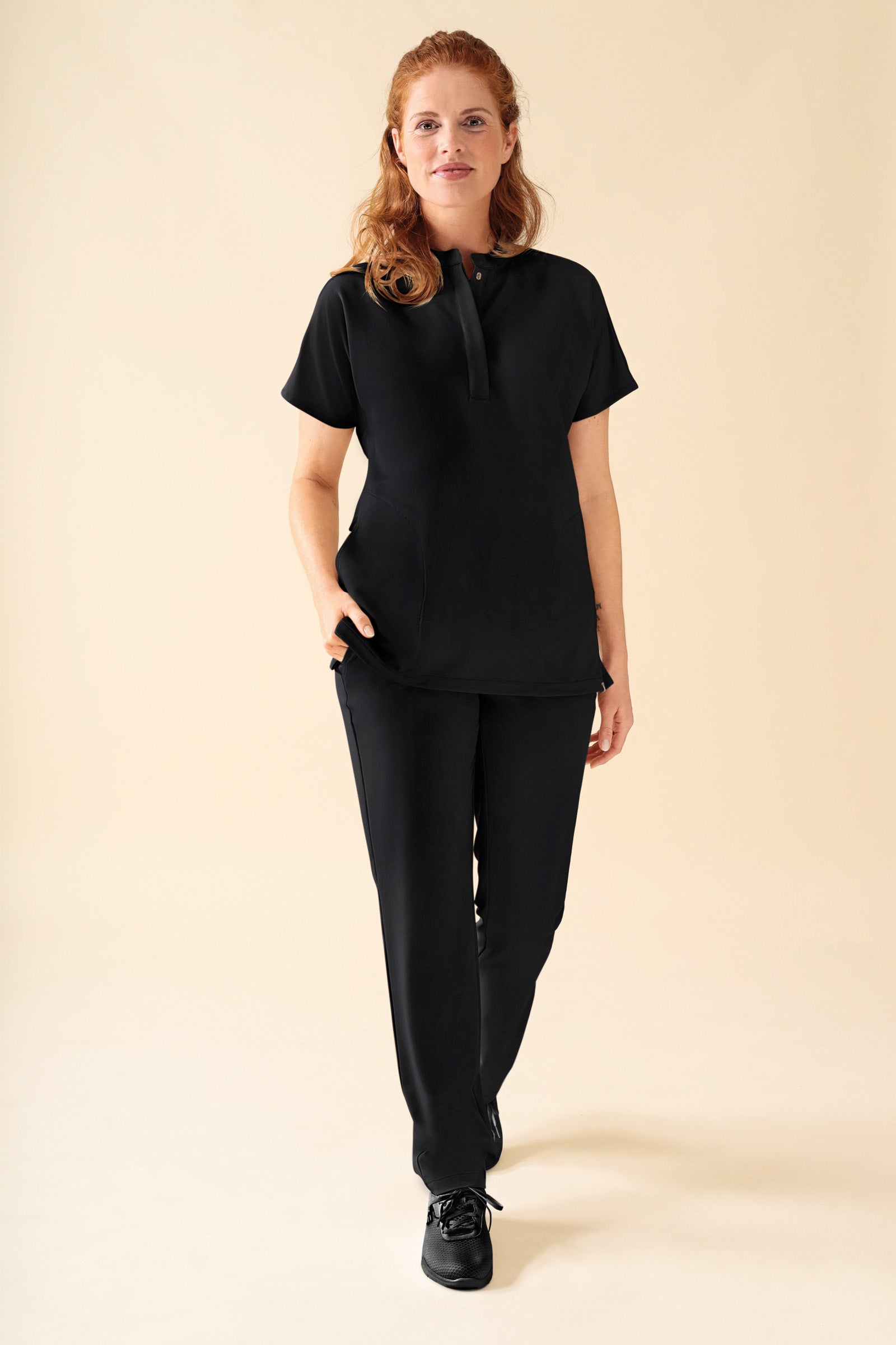 KAERE Schlupfkasack Damen - Stehkragen schwarz