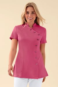 KAERE Kasack Damen - asymmetrische Knopfleiste rosenholz