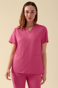 KAERE Schlupfkasack Damen - V-Ausschnitt rosenholz