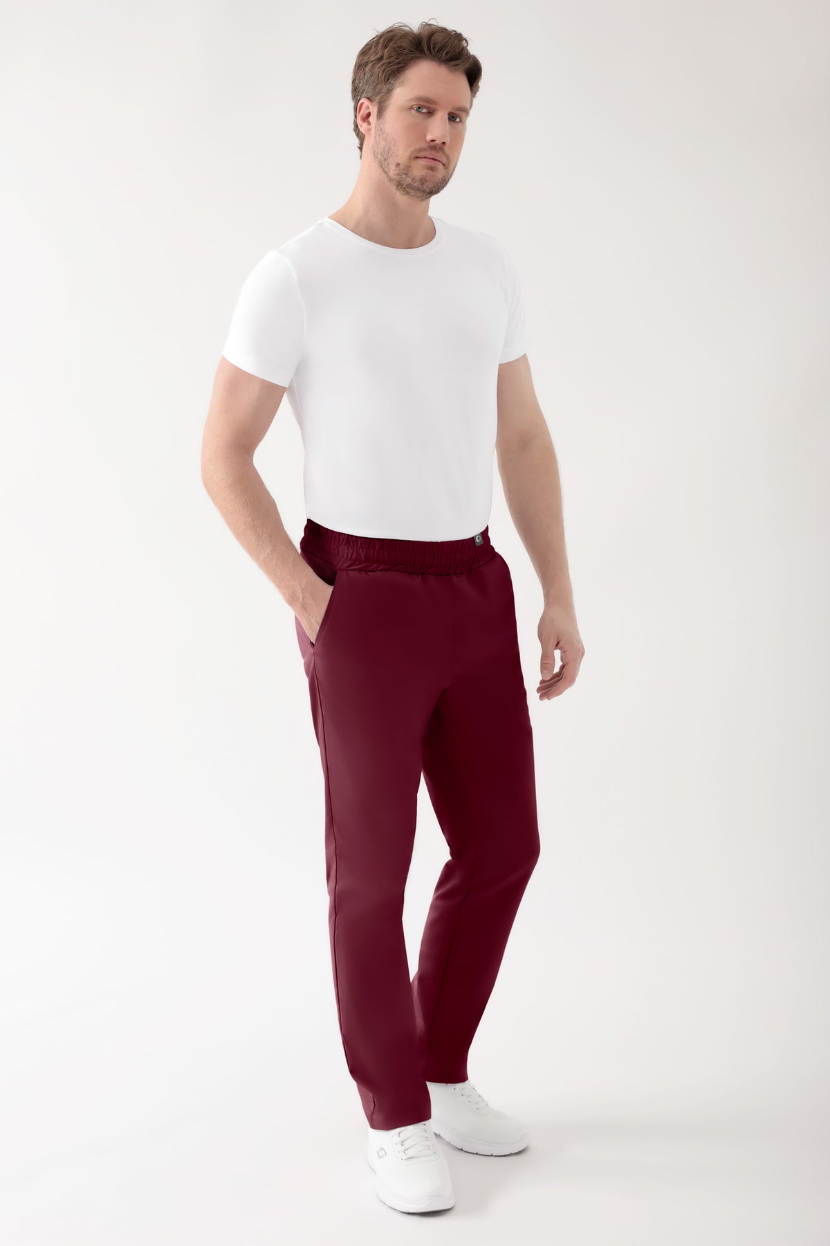 CORE Hose Unisex - hoher Bund bordeaux, Vorderansicht