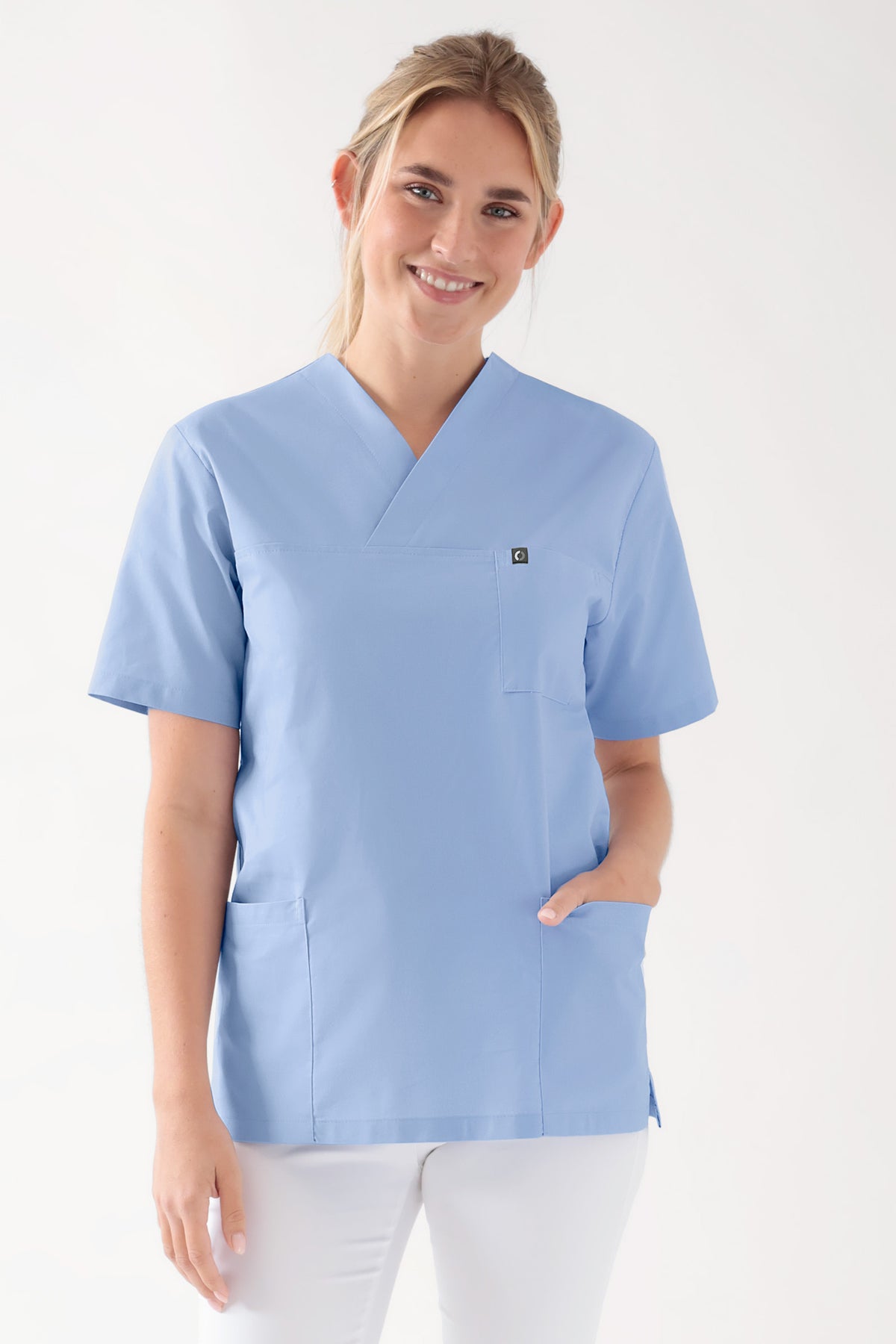 Baumwolle Schlupfkasack Unisex - Doppelpack light blue