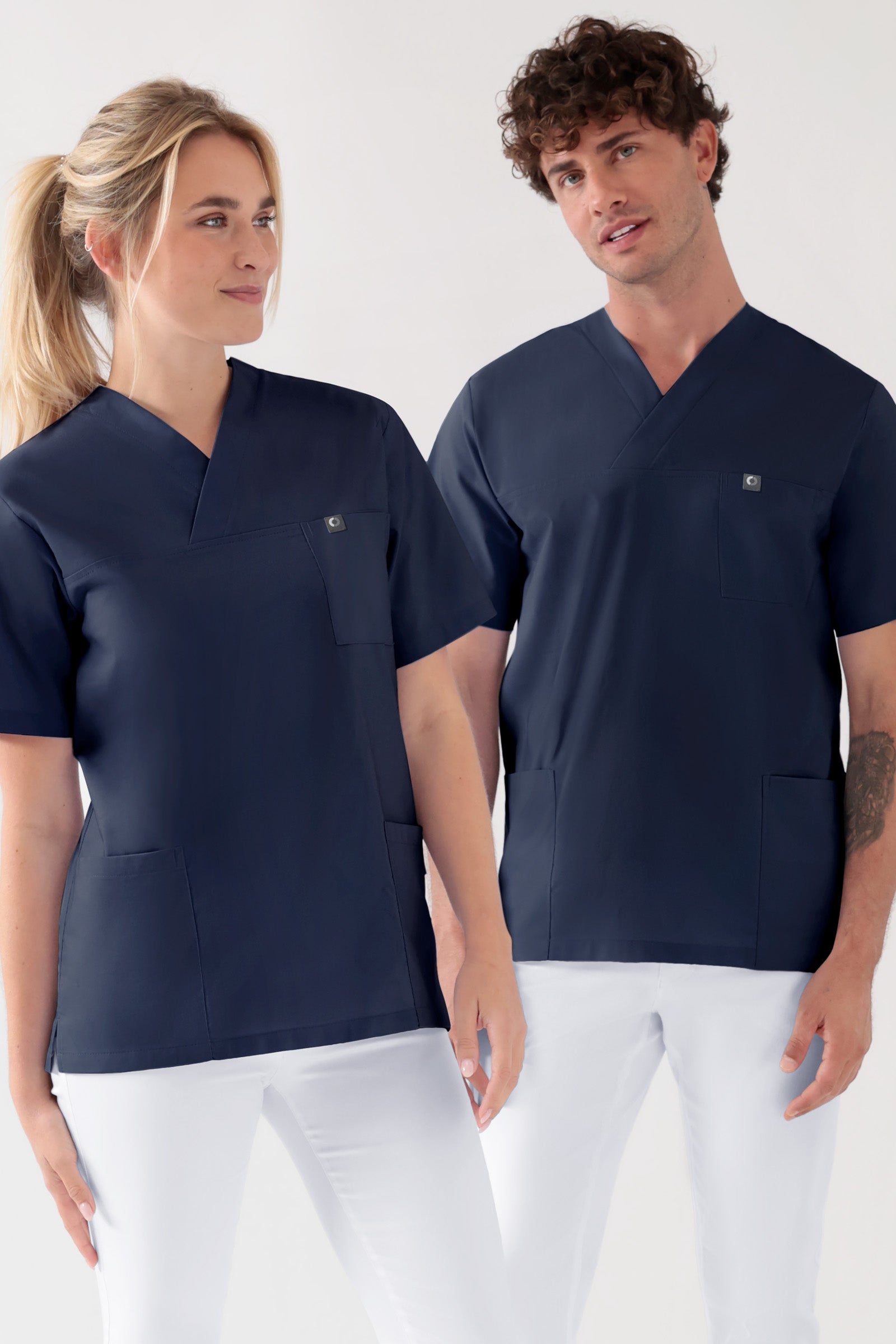 Baumwolle Schlupfkasack Unisex - Doppelpack navy
