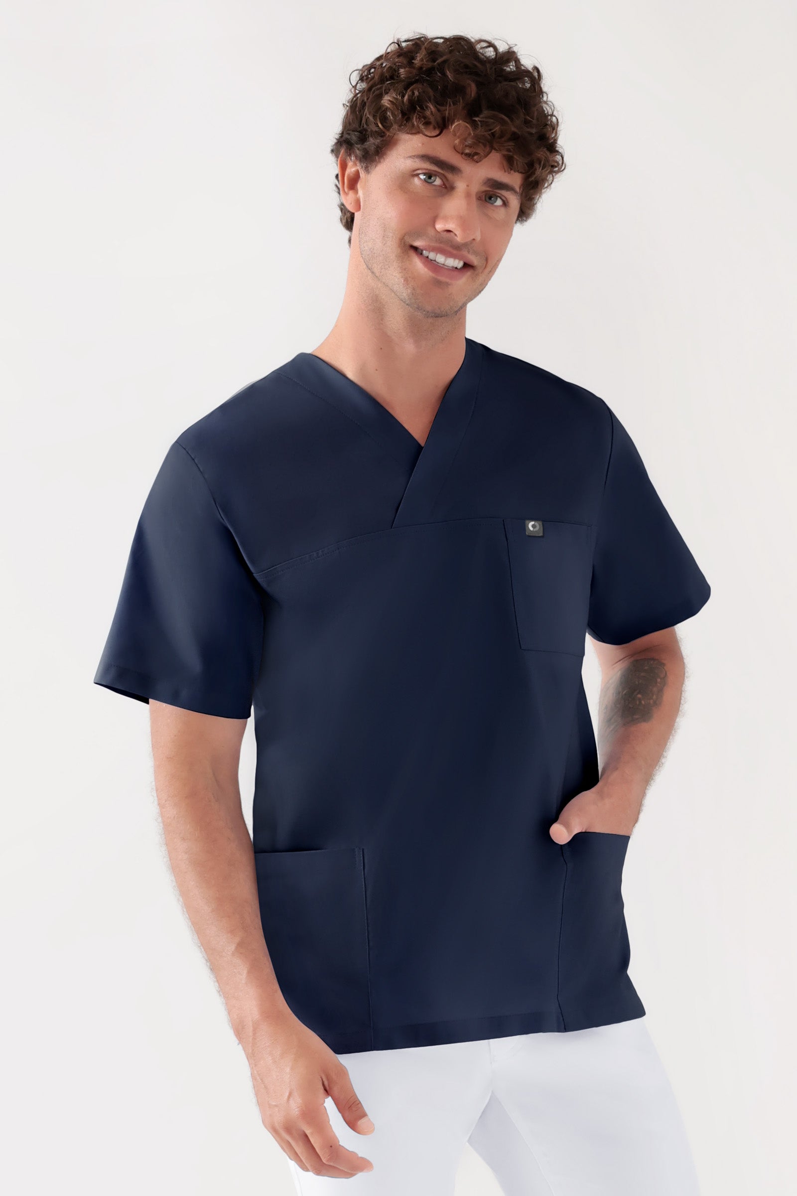 Baumwolle Schlupfkasack Unisex - Doppelpack navy, Vorderansicht