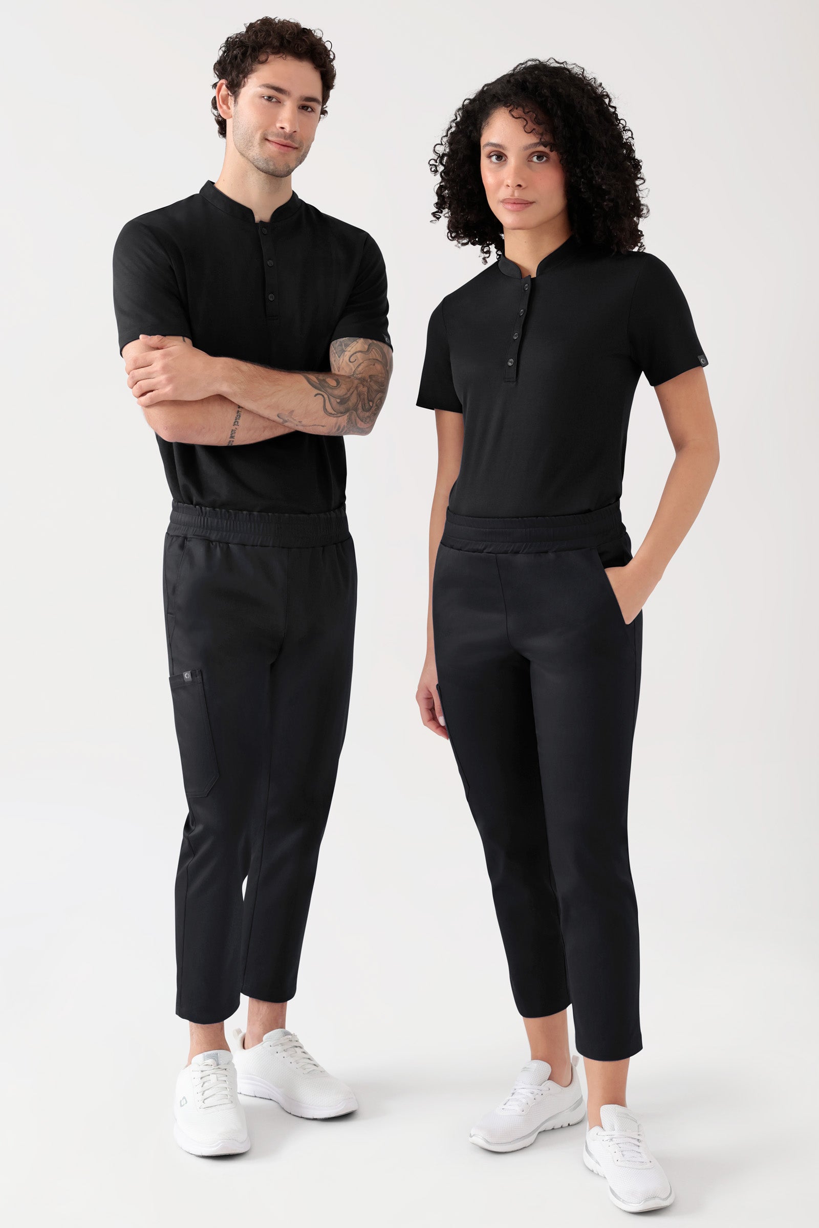 COMFY FLEX Stretch Hose Unisex - 7/8 Länge schwarz, Vorderansicht