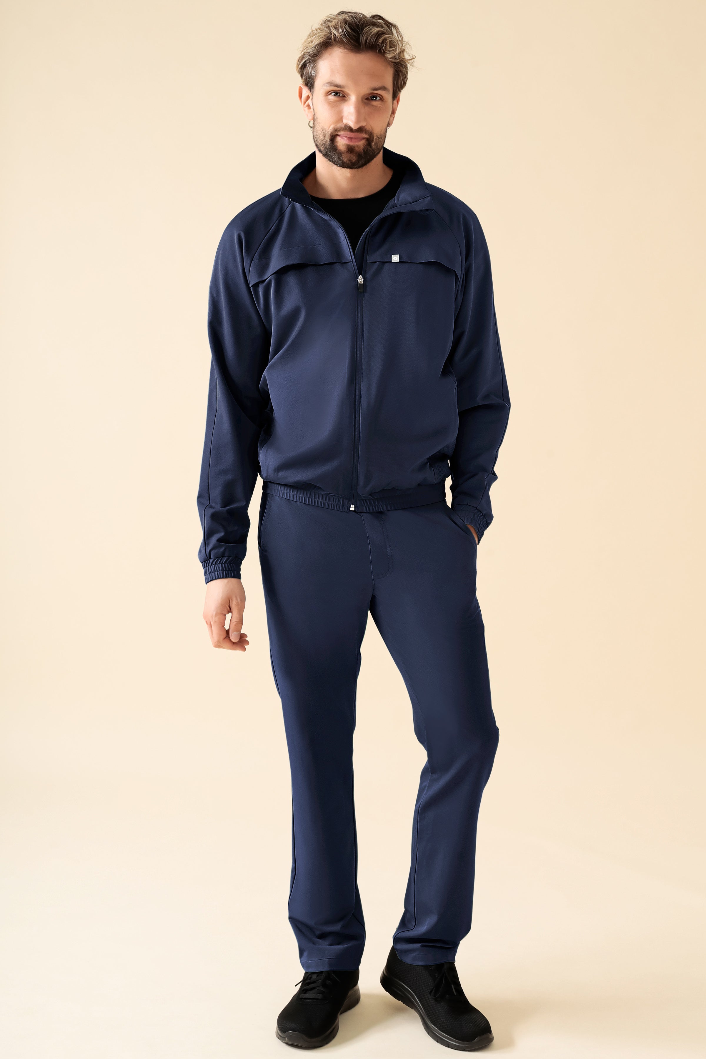 KAERE Blousonjacke Herren - mit elastischen Bündchen navy, Vorderansicht
