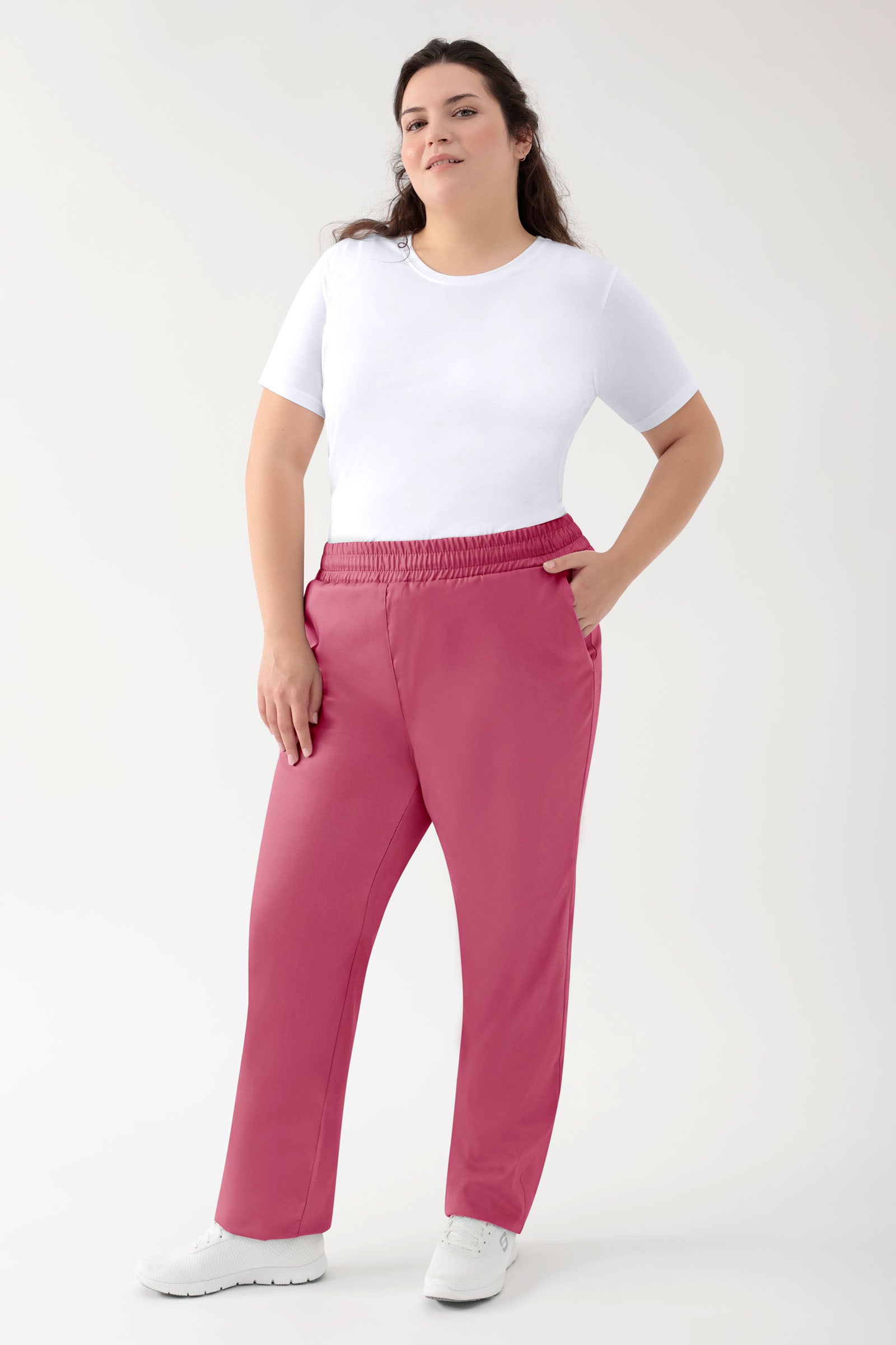 GREEN Stretch Hose Unisex - Rundumgummibund rosenholz